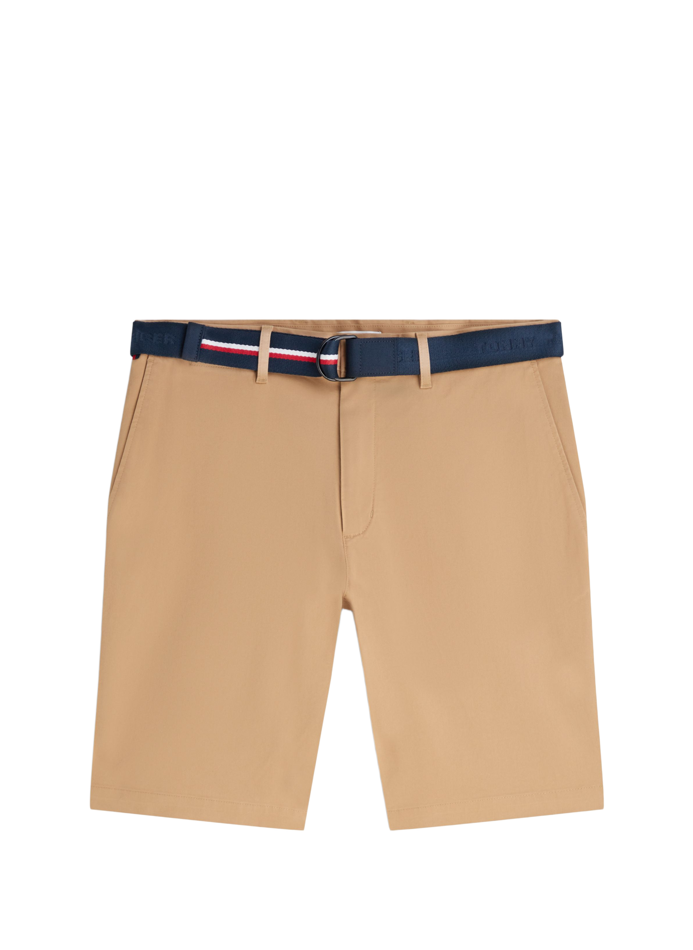 Straight Bermuda shorts in mixed cotton TOMMY HILFIGER Brown