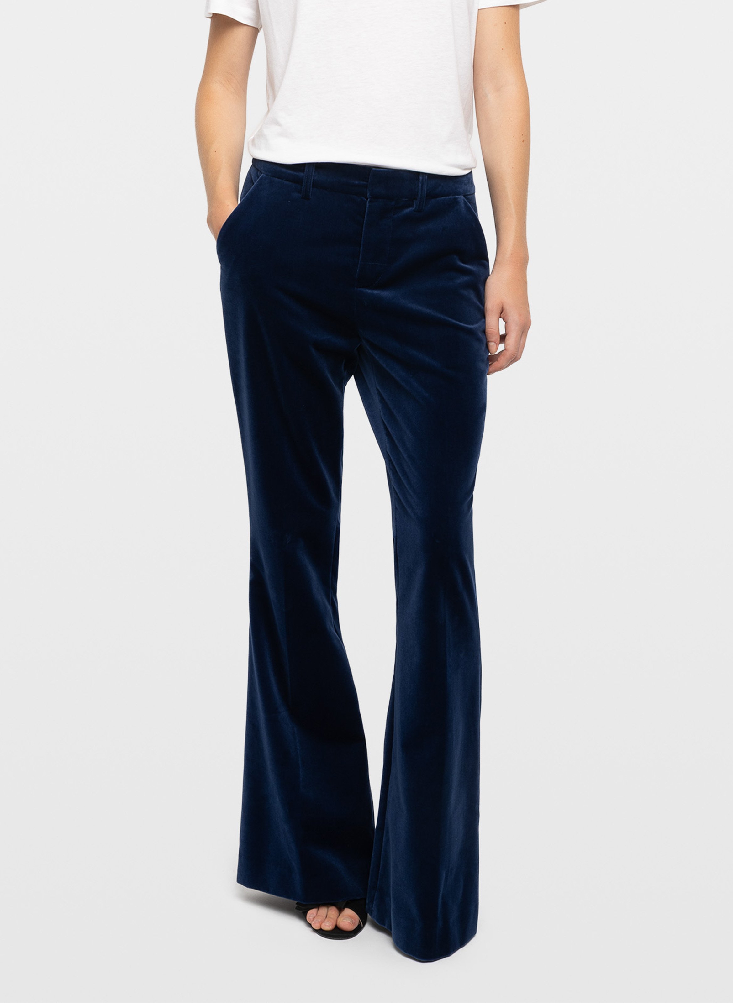 Pantalon boot-cut en coton prevy ZADIG&VOLTAIRE Bleu