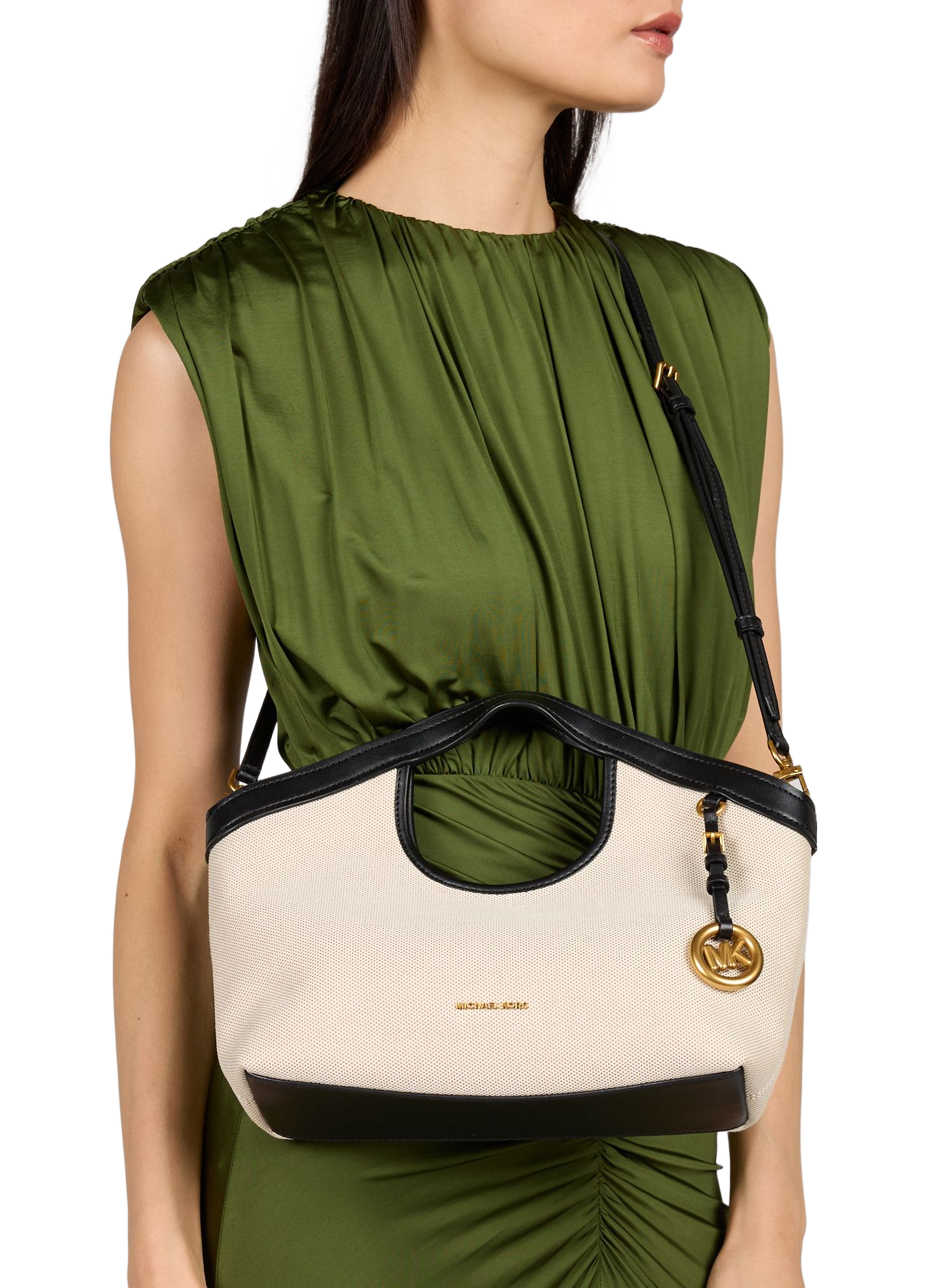 Sac à main Haddie en coton mélangé MICHAEL KORS Noir