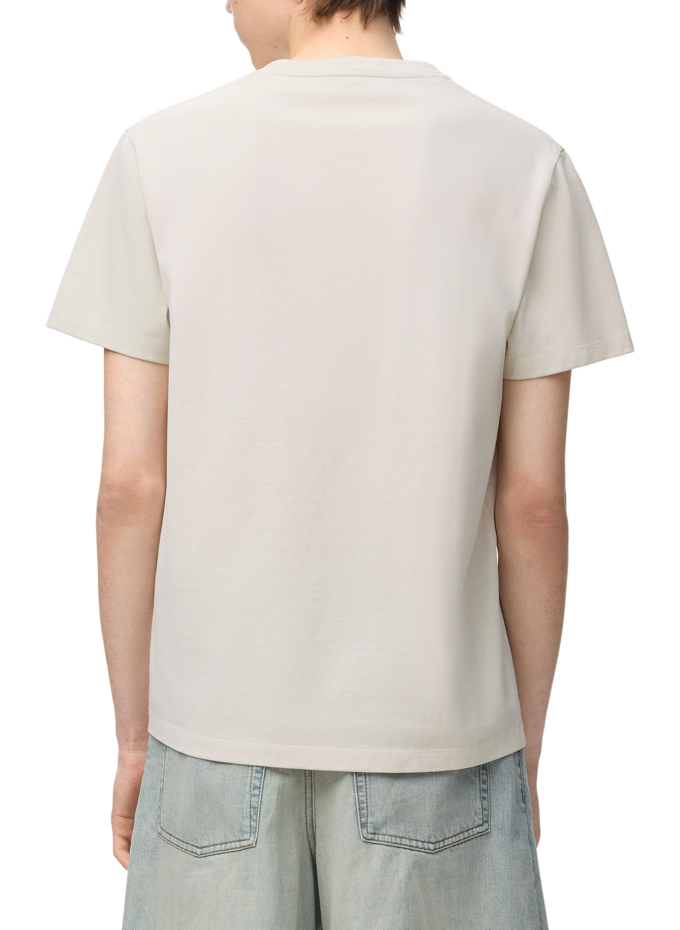 T-shirt à logo brodé en coton mélangé LOEWE Beige