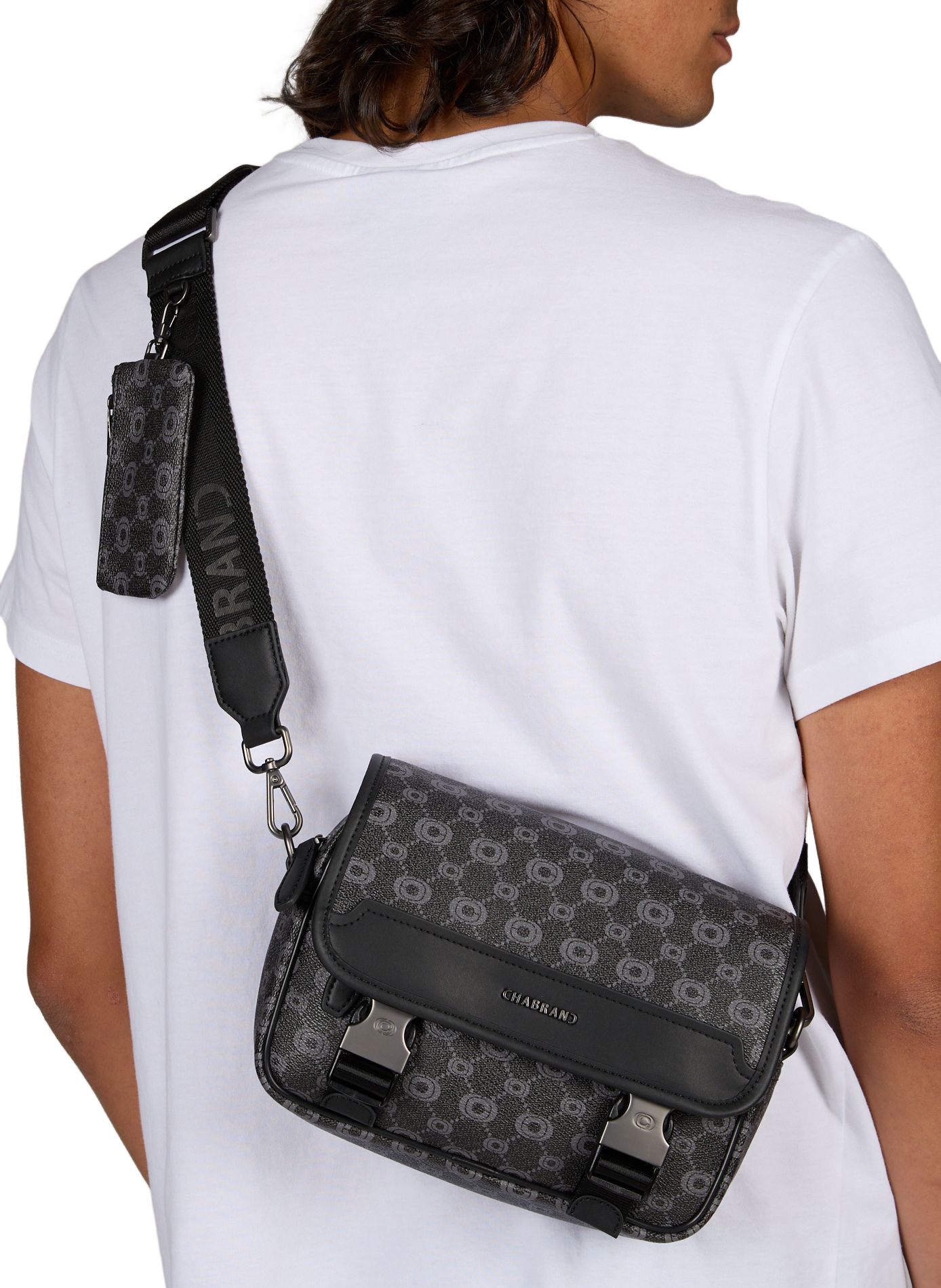 Monogrammed shoulder bag  CHABRAND Black