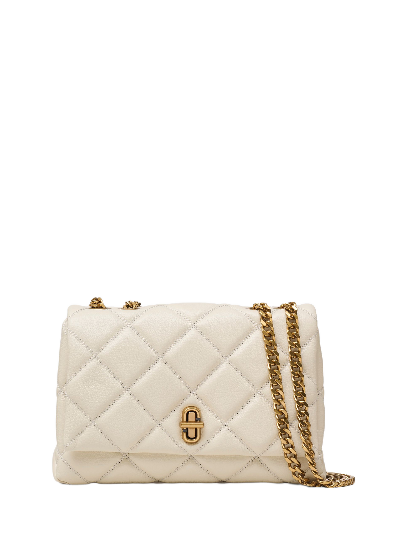 Sac à main à double chaîne en cuir MARC JACOBS Blanc
