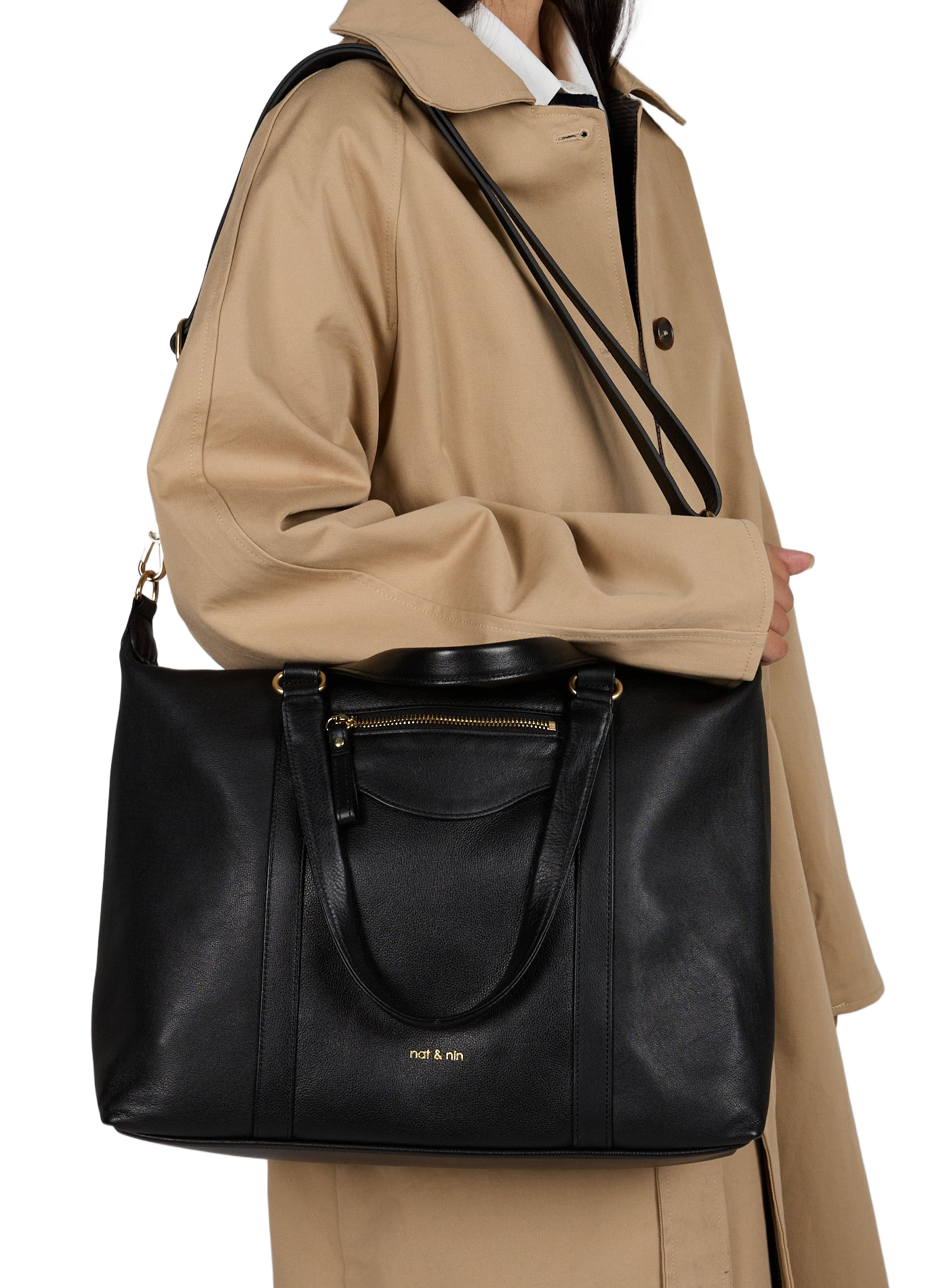 Thylane leather shoulder bag | Black NAT & NIN Women