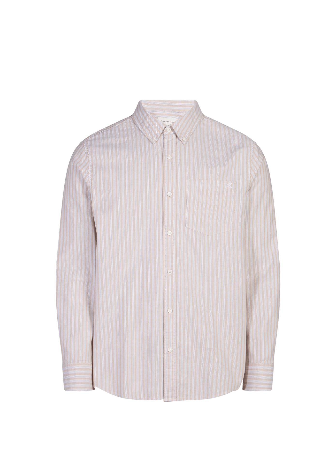 Straight cotton blend Shirt CALVIN KLEIN Beige