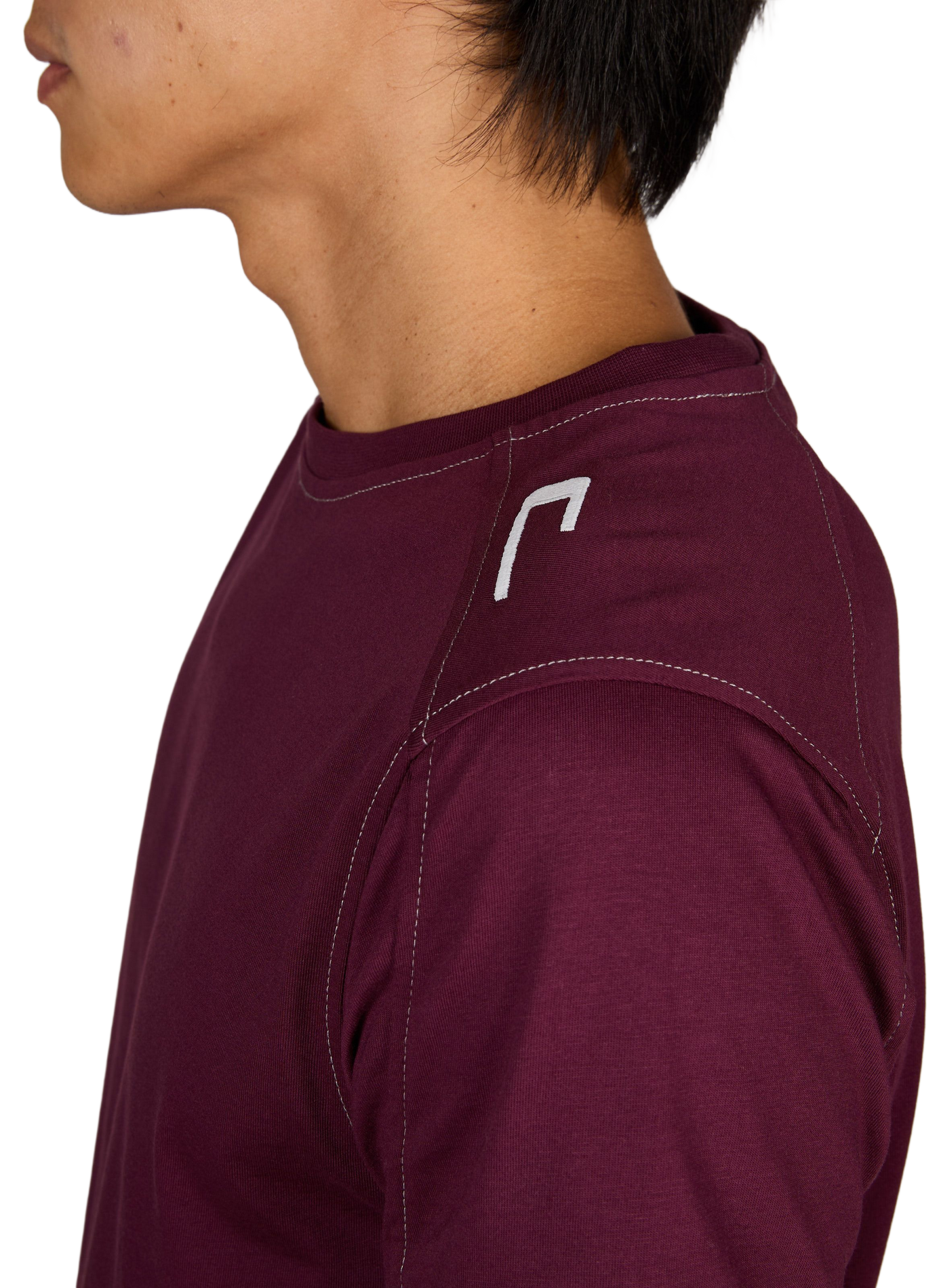 Stitched solid t-shirt CARRER Red
