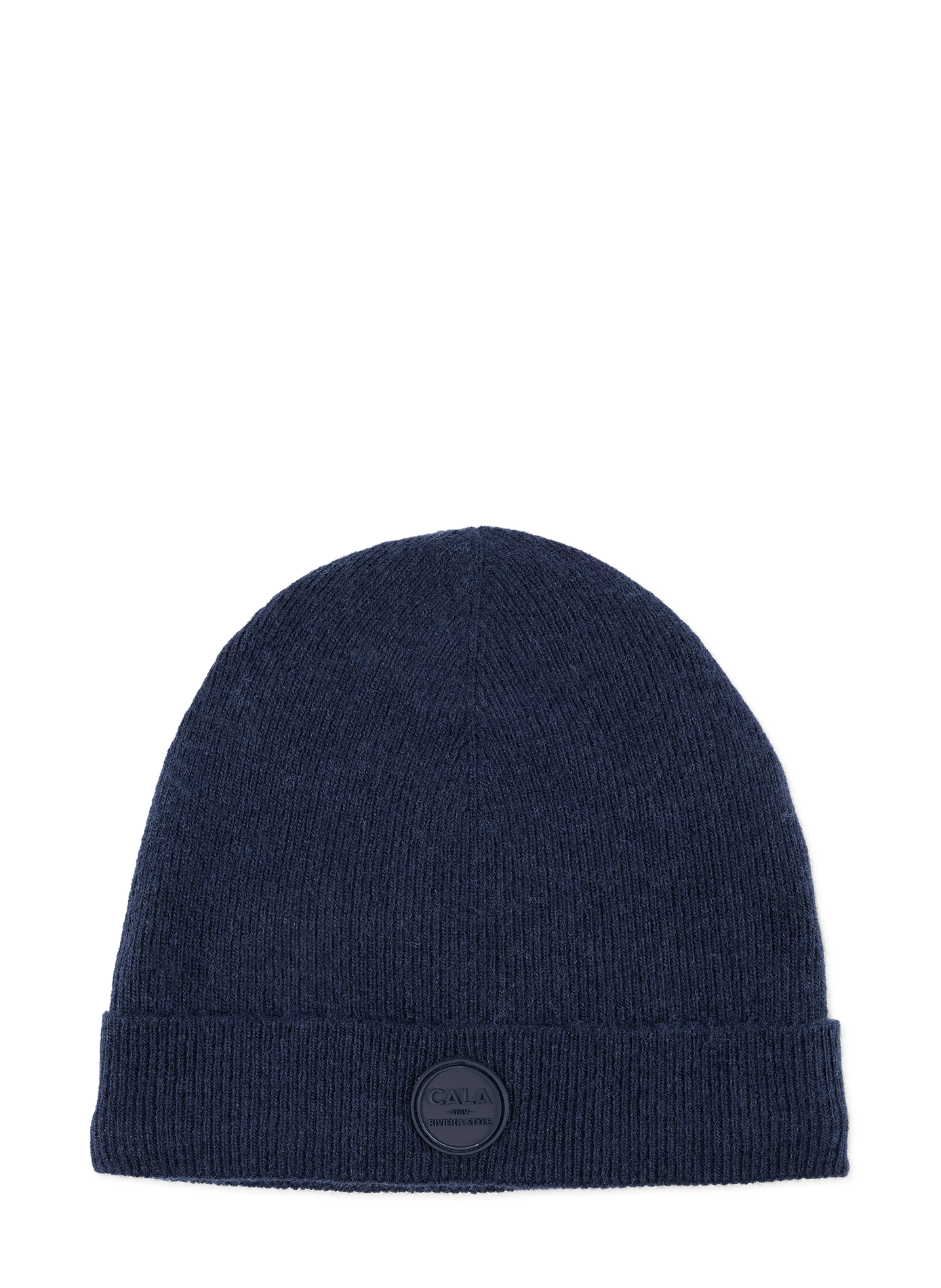 Ribbed turn-up beanie in a wool blend 1789 CALA Blue