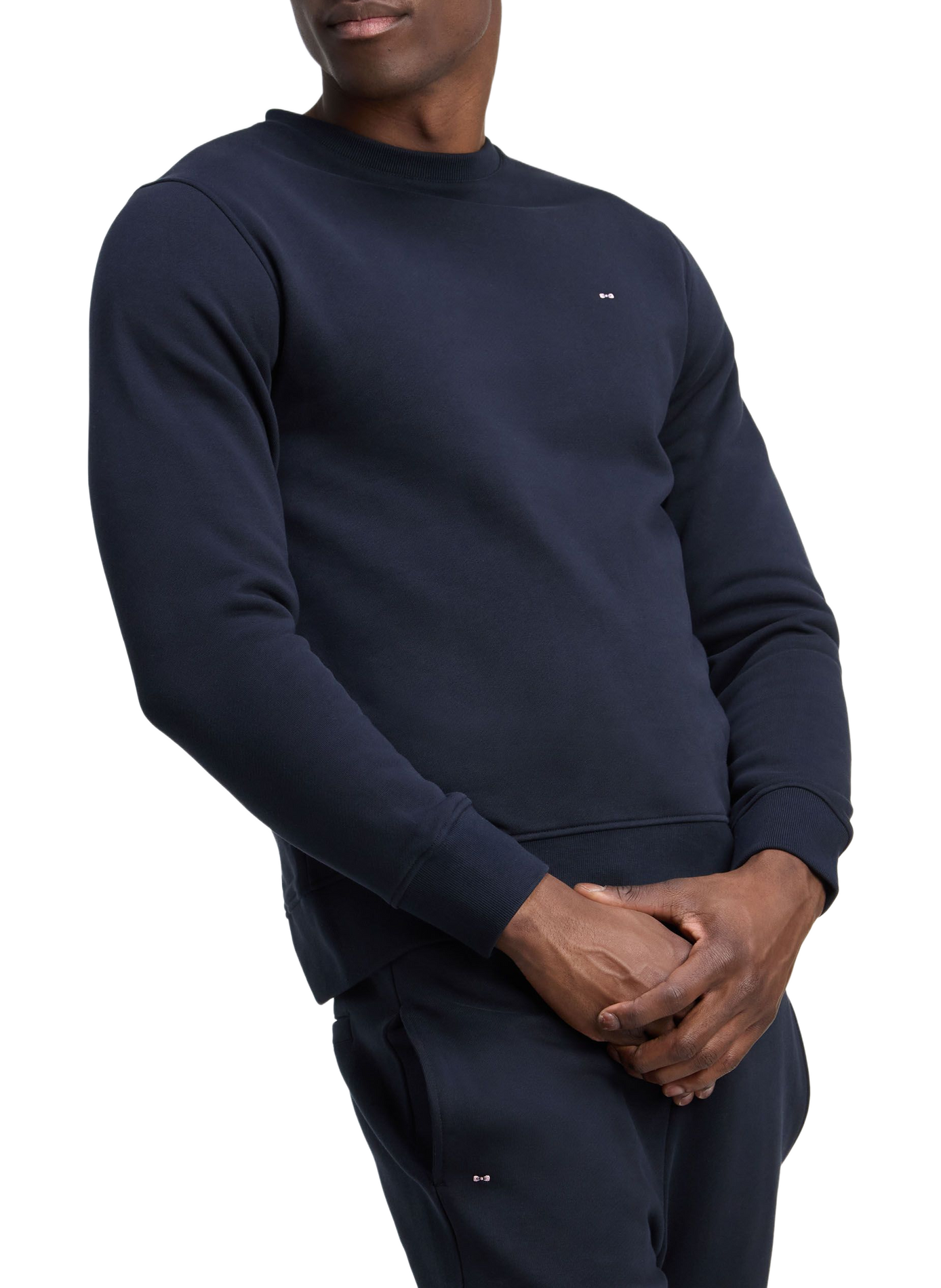 Sweat col rond en coton EDEN PARK Blauw