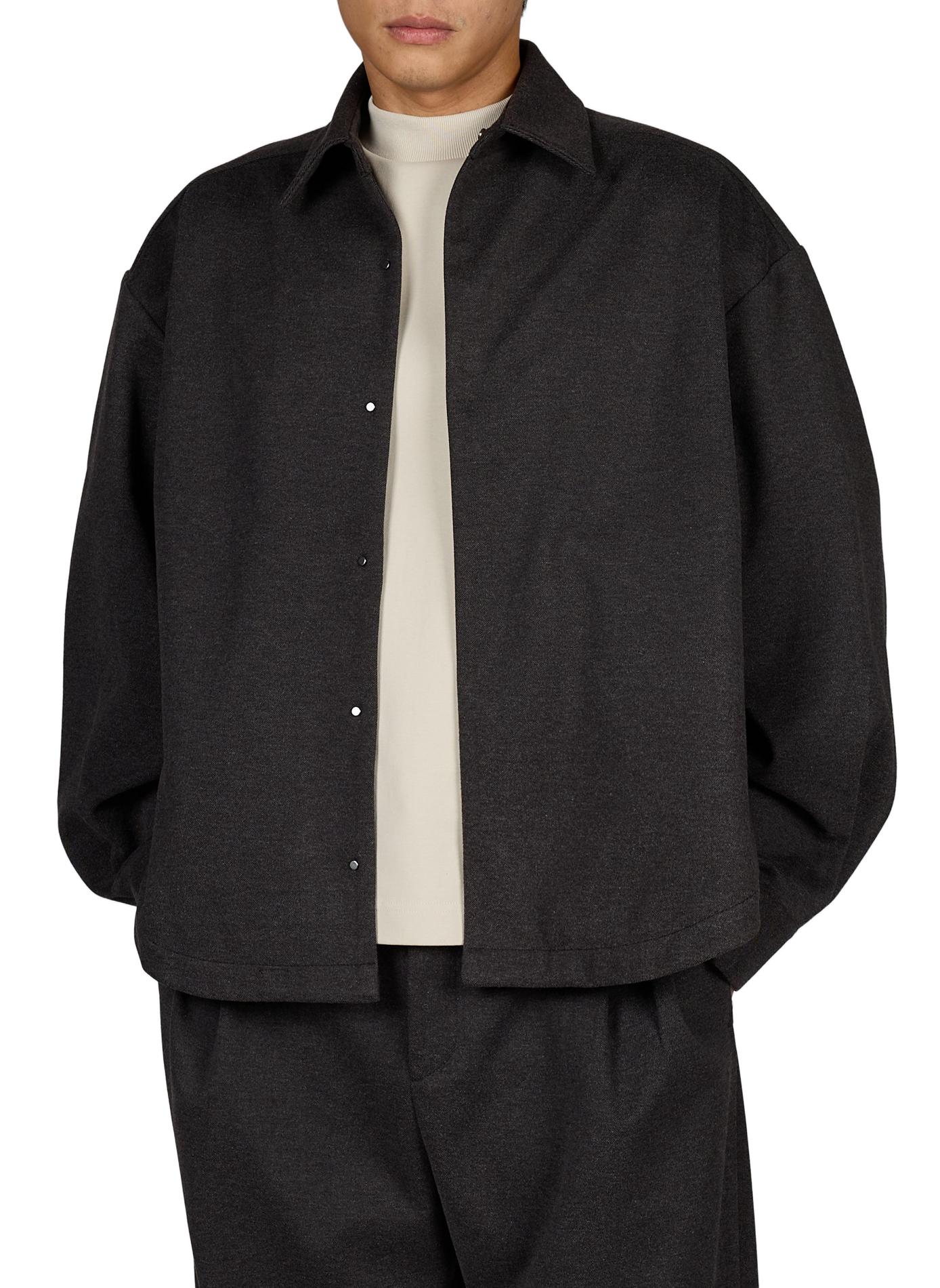 M5 Oxford Overshirt, Relaxed Fit, Classic Collar SEVENTH Grey