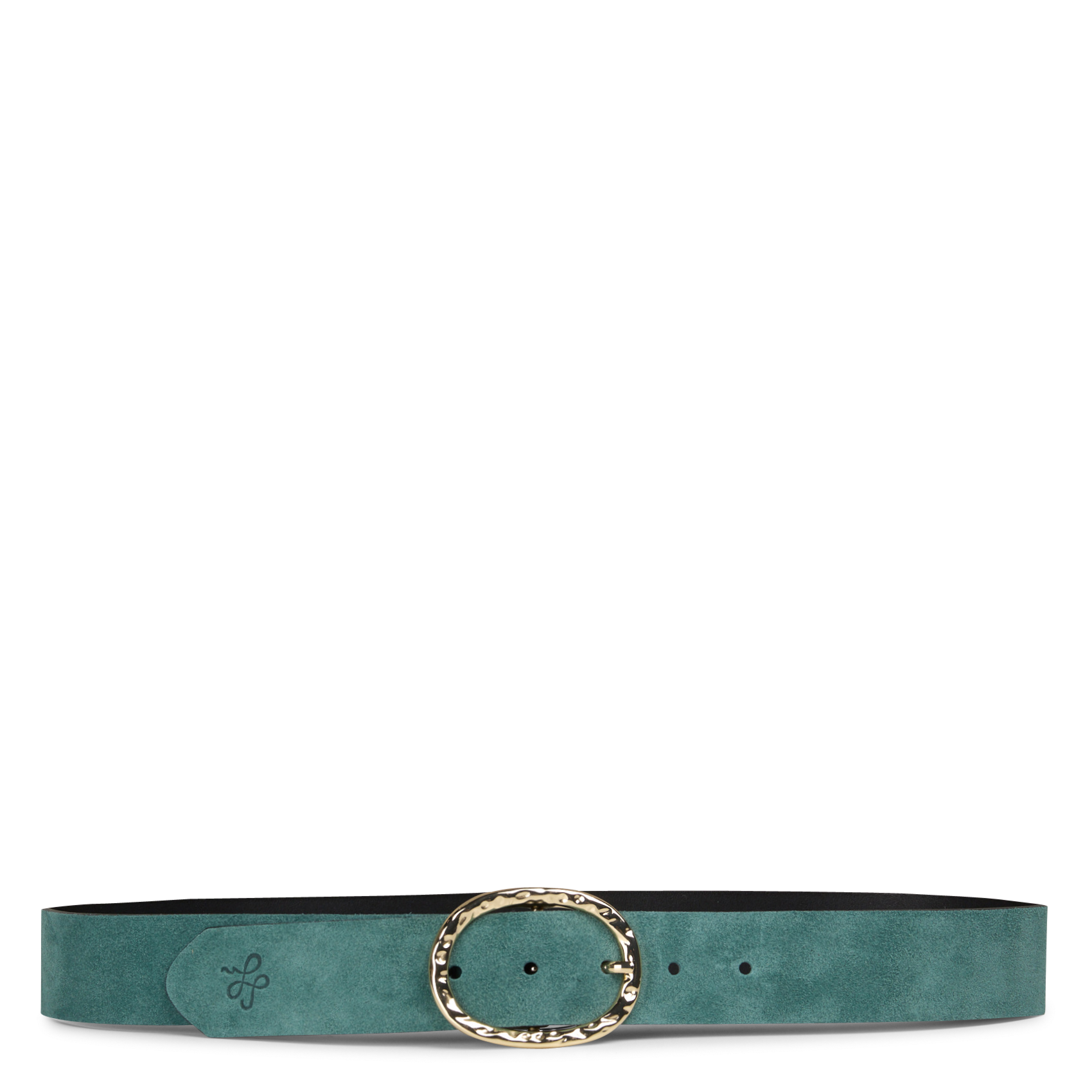 Riem van suèdeleer met ronde gesp LA FEE MARABOUTEE Blauw
