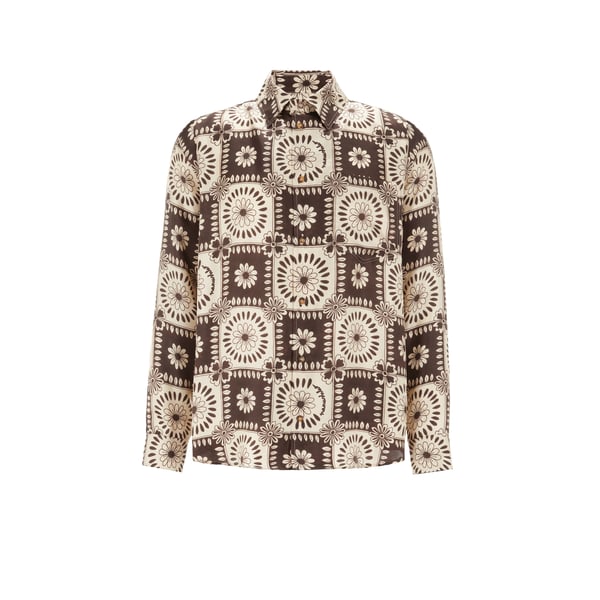 Chemise imprimée en soie