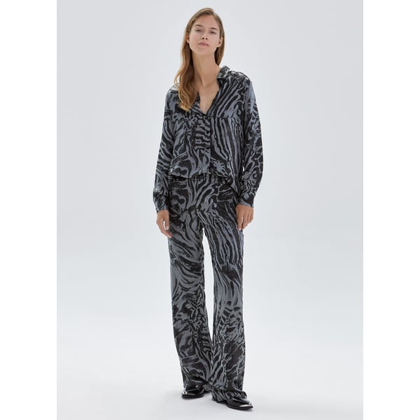 Pantalon droit imprimé fluide