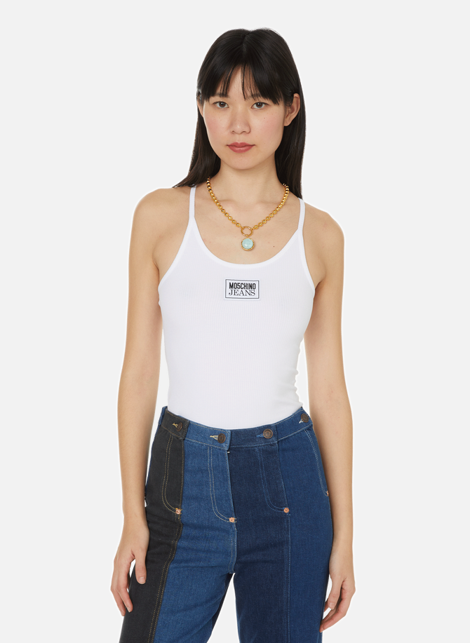MOSCHINO JEANS ribbed knit top