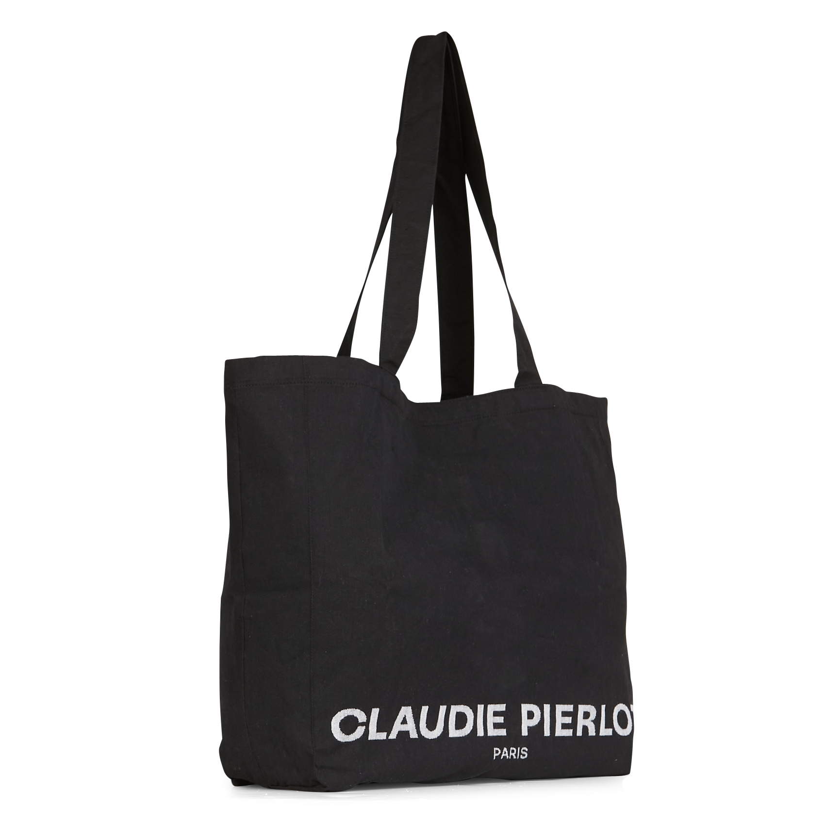 Sac cabas en coton recyclé CLAUDIE PIERLOT Noir