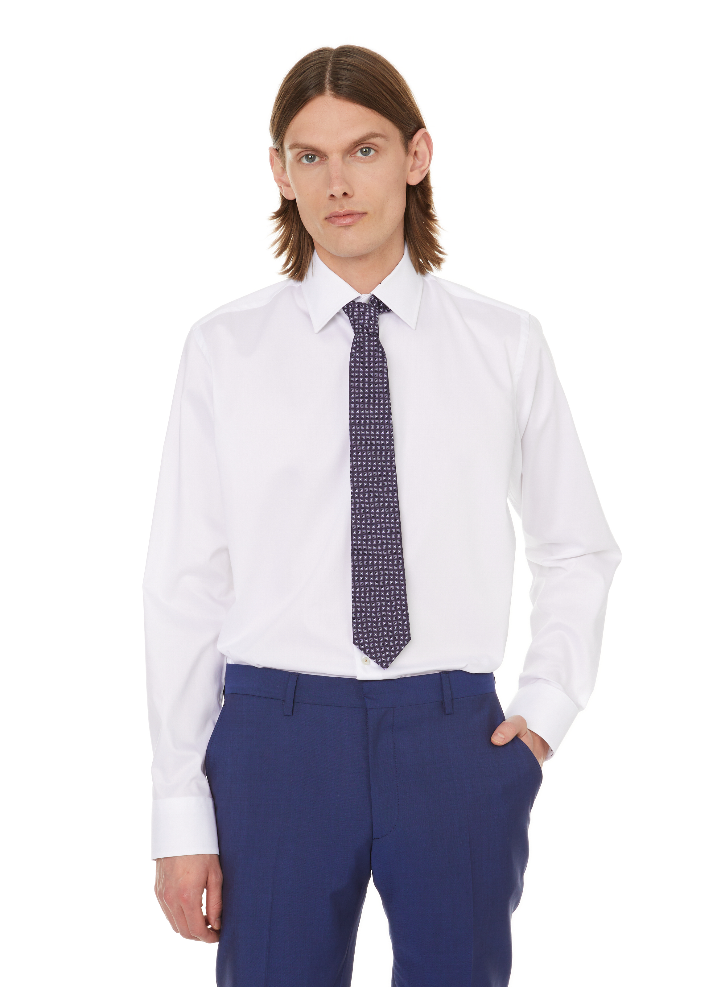 Cravate à motif carreaux ATELIER F&B Bleu