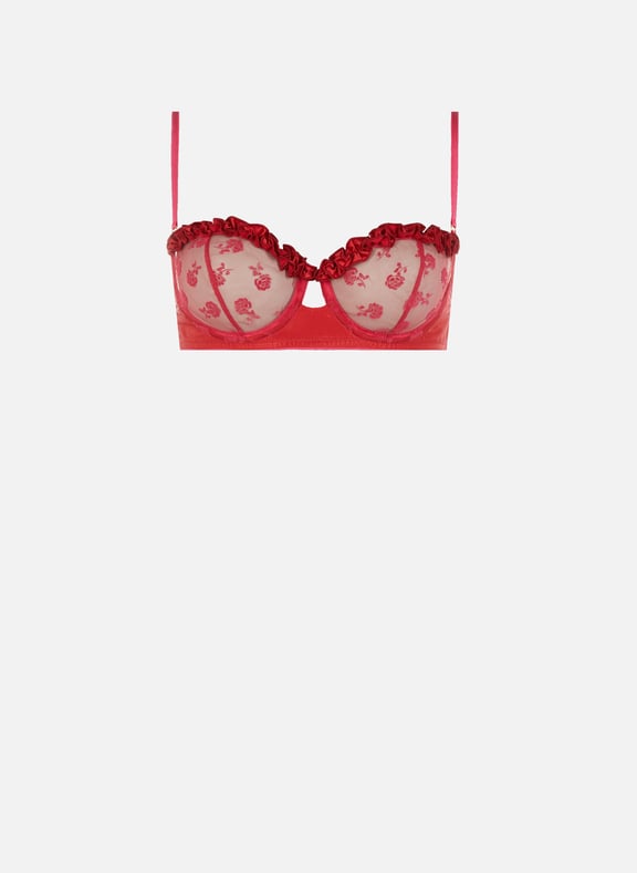 Lace bra Red by LE PETIT TROU LE PETIT TROU Lace bra Red
