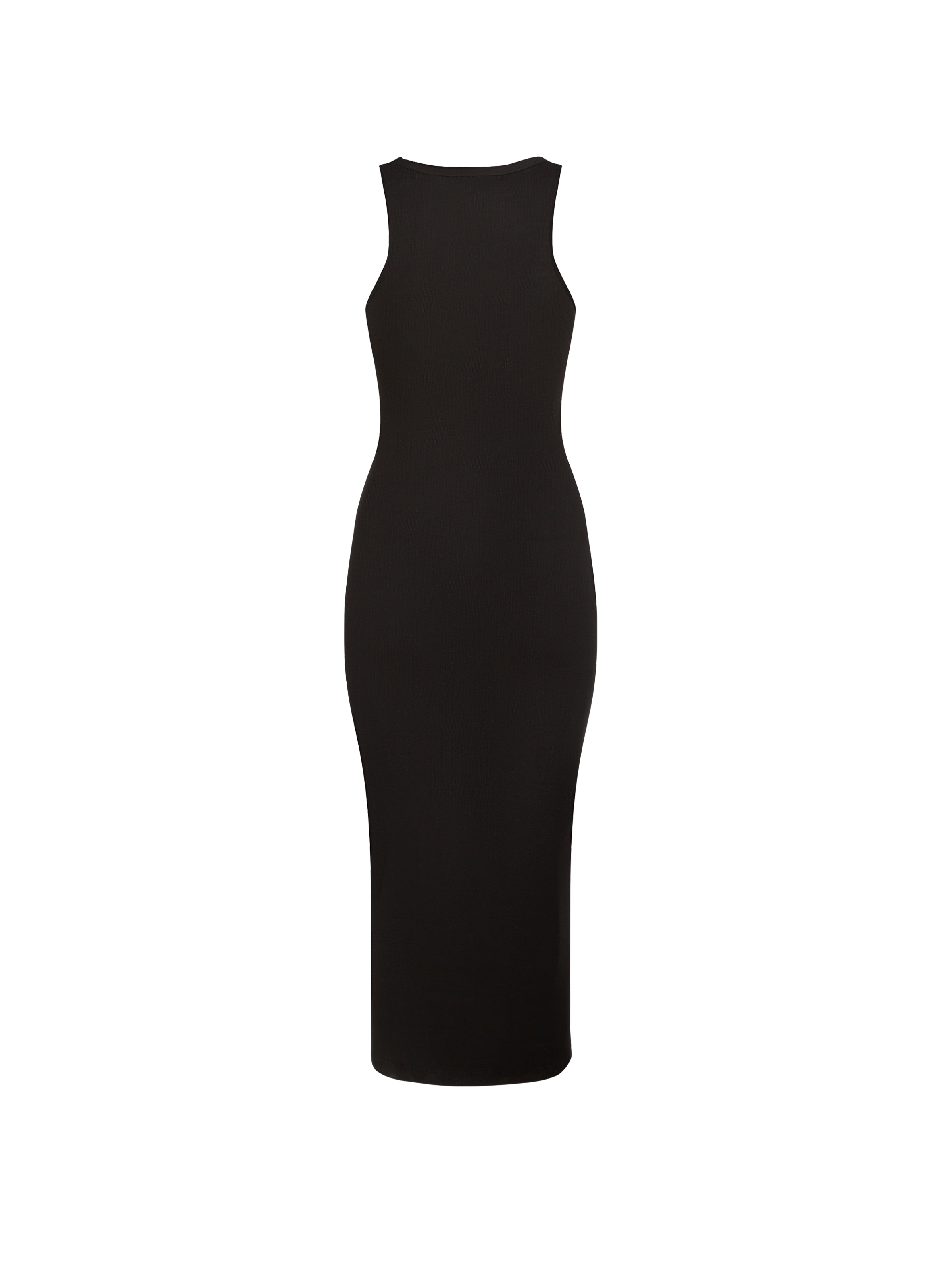 Robe moulante col en V en lyocell CALVIN KLEIN Noir