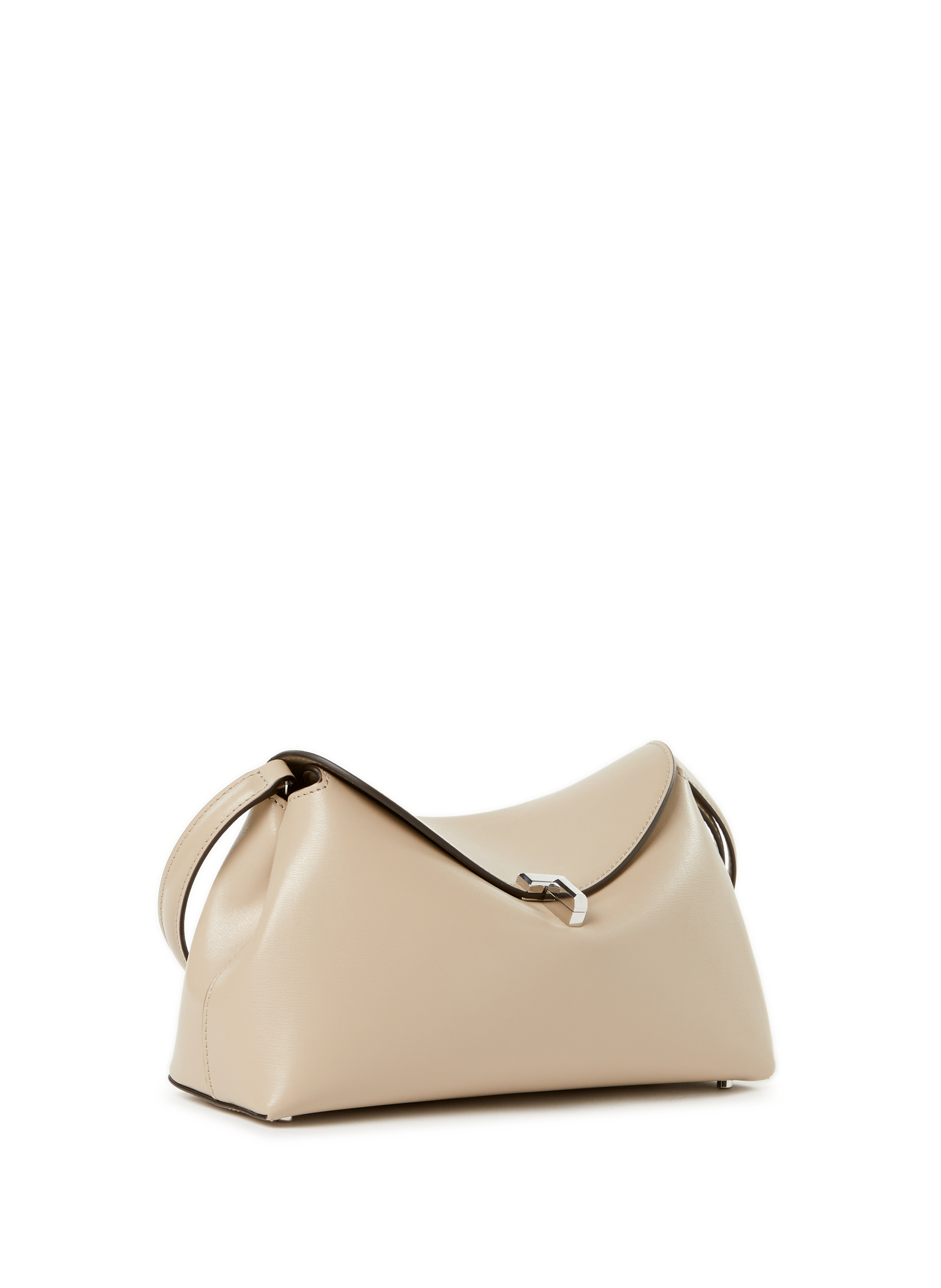 T-lock leather handbag TOTEME Beige