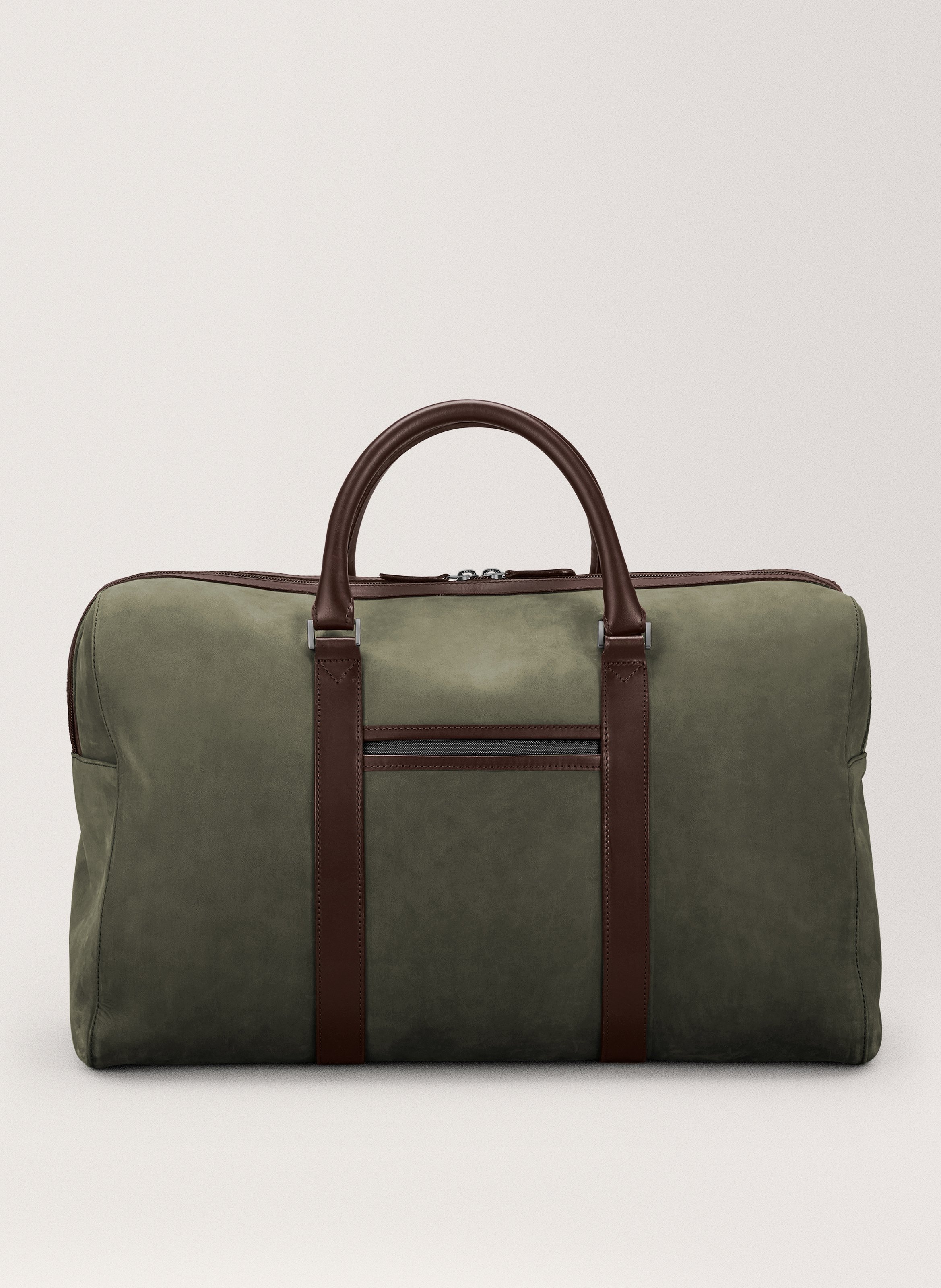 Sac de week-end 'compact weekender' en cuir nubuck CARL FRIEDRIK Vert