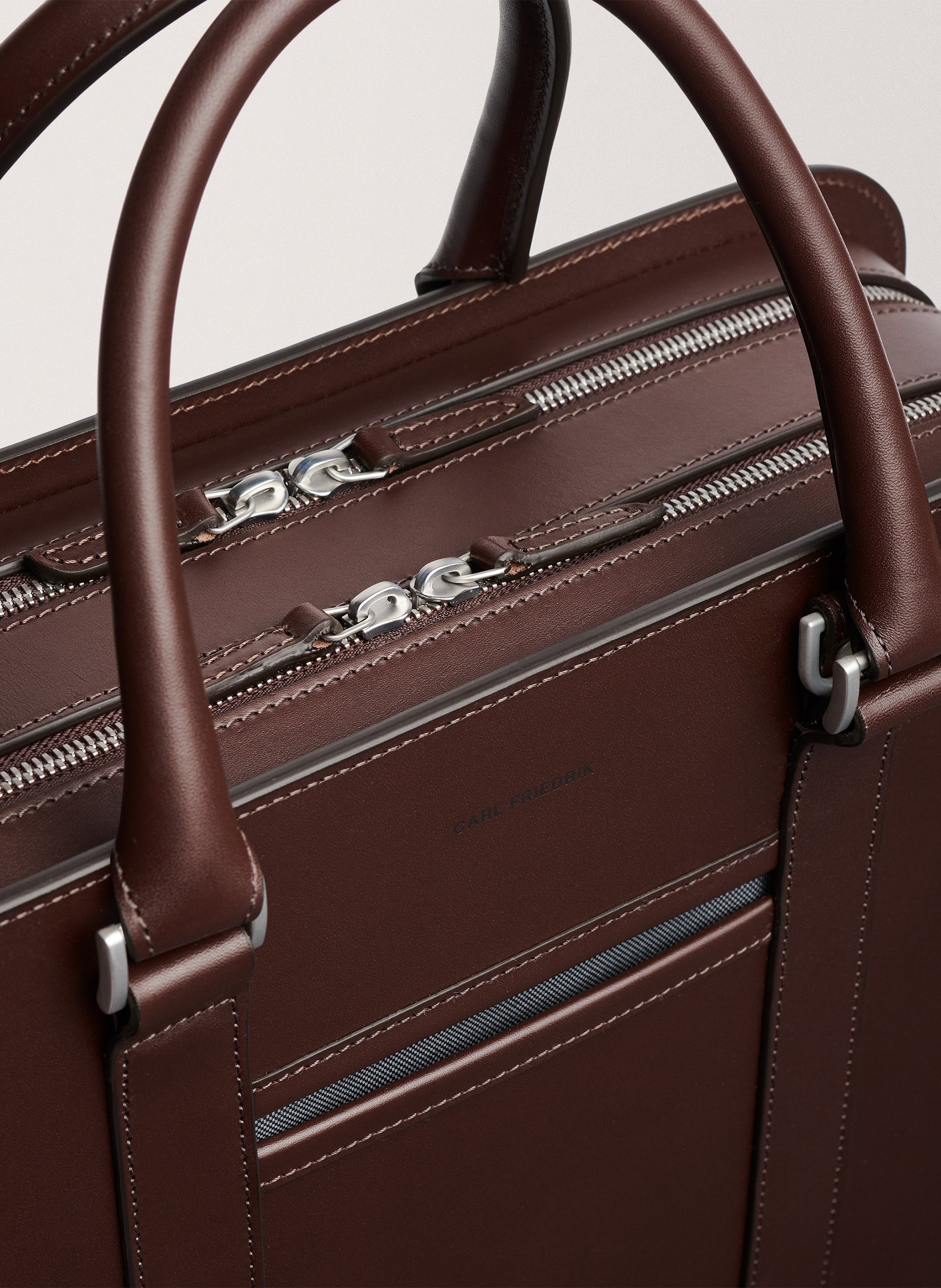 Porte-documents 'Palissy Double' en cuir vachetta CARL FRIEDRIK Marron