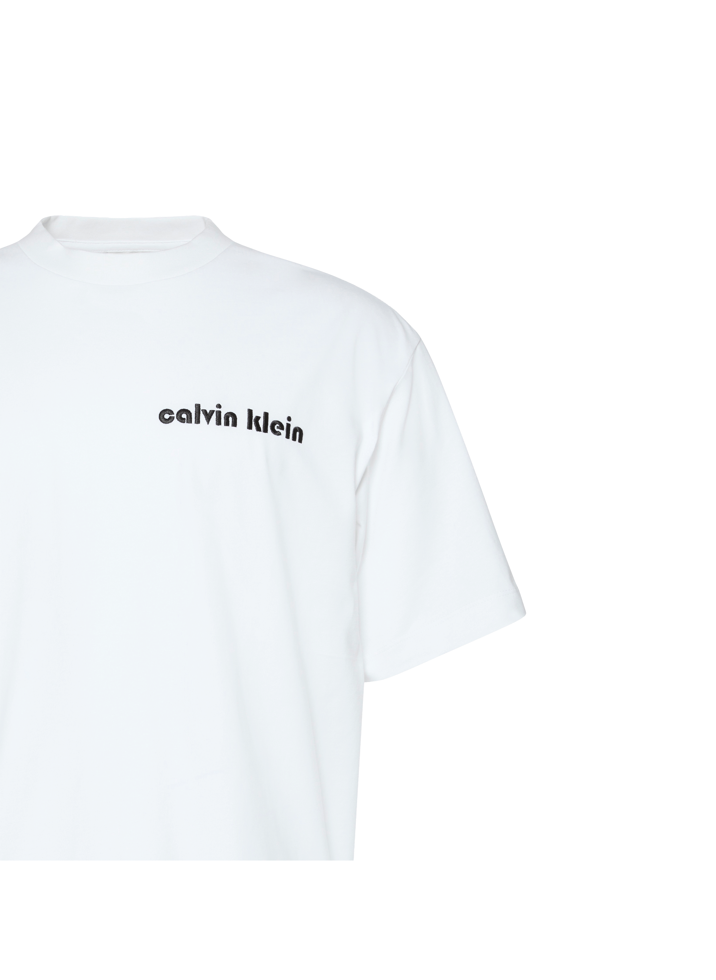 T-shirt à logo en coton CALVIN KLEIN Blanc
