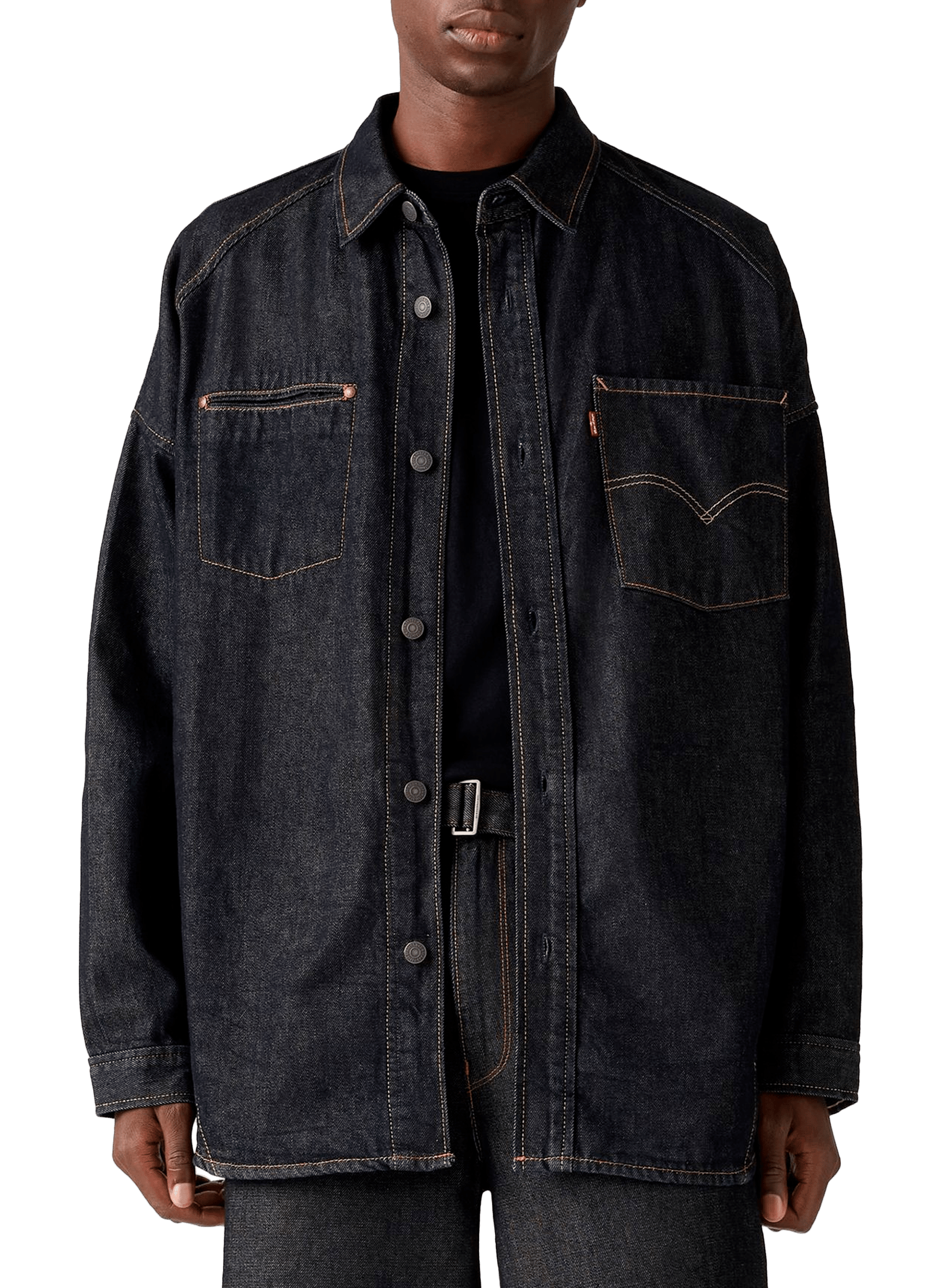 Chemise col classique manches contrastantes en coton Blue by LEVI'S LEVI'S Chemise col classique manches contrastantes en coton Blue
