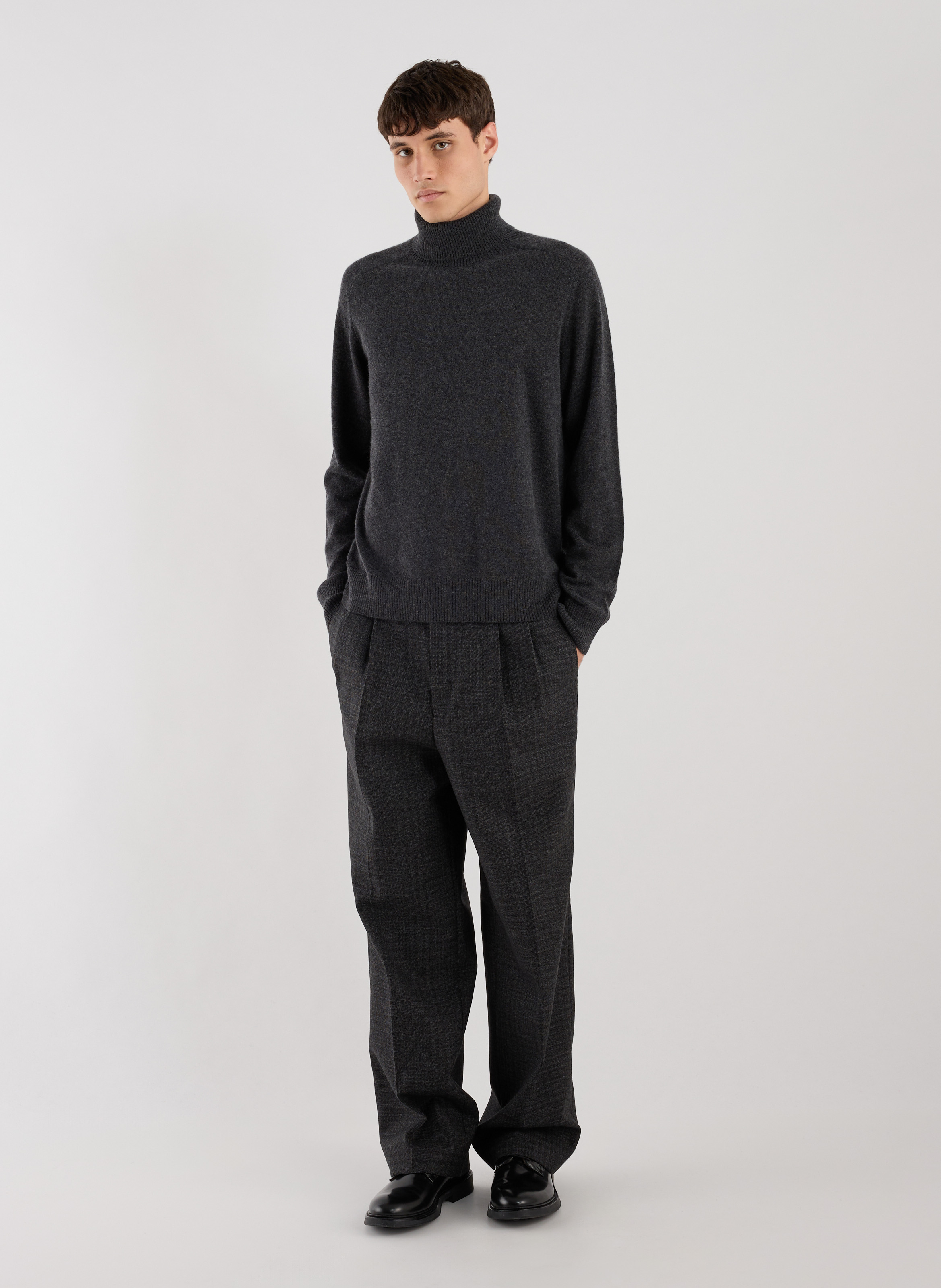 Pull Cawai col montant en cachemire SAISON 1865 Gris