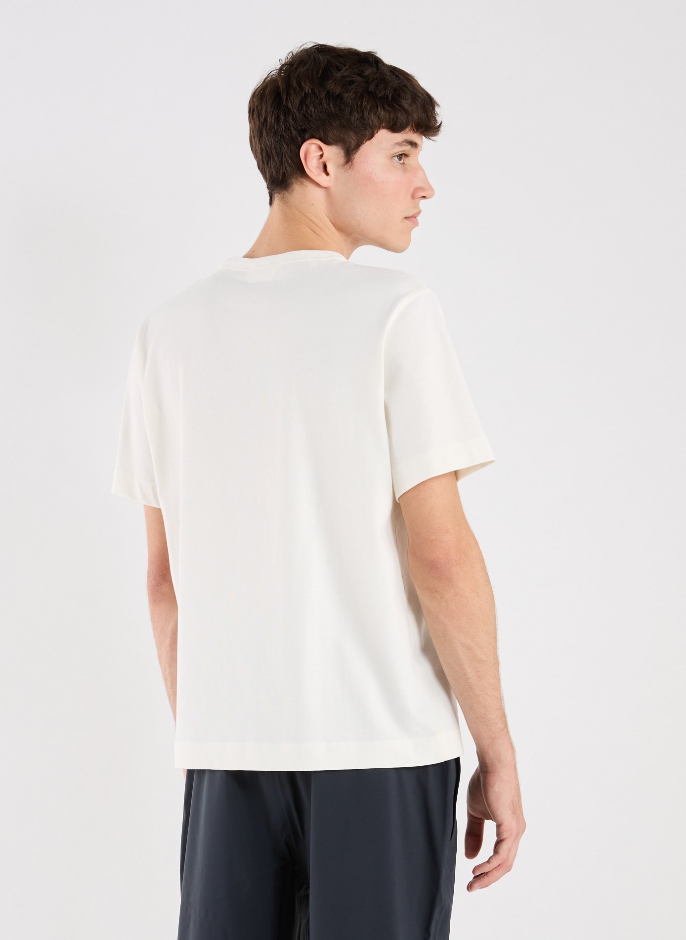 T-shirt col rond en coton organique SELECTED Beige