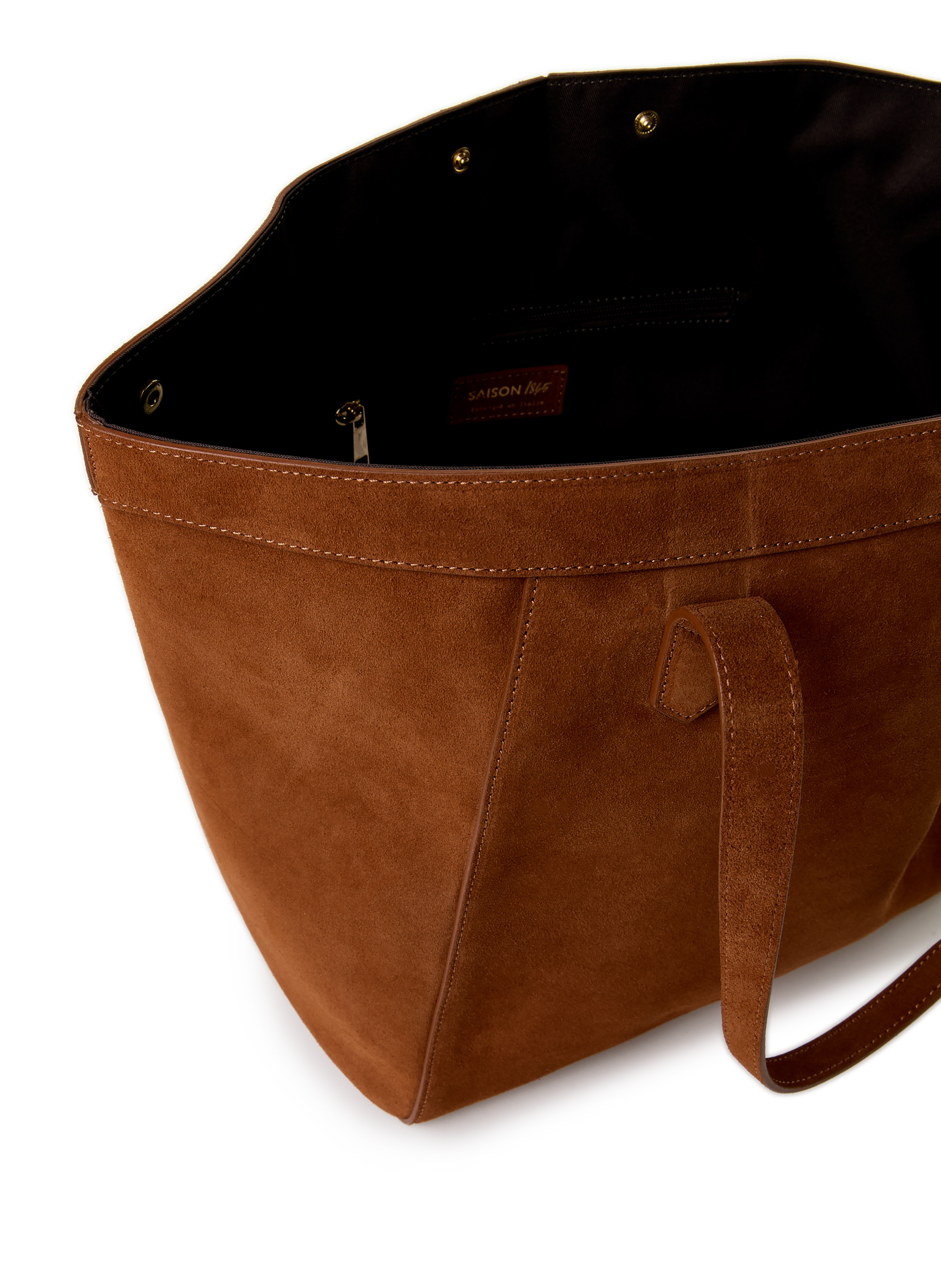 Sac cabas Enzo en cuir SAISON 1865 Marron