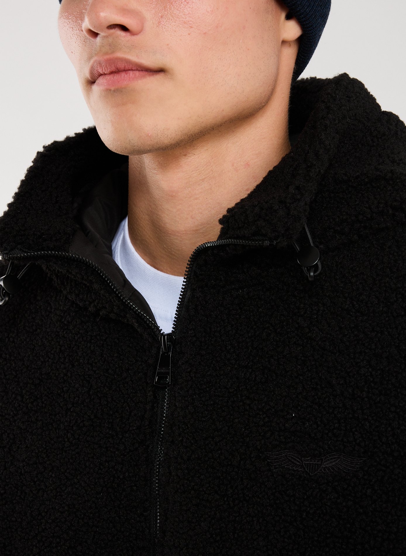 Veste ample à capuche en polaire BOMBERS ORIGINAL Noir