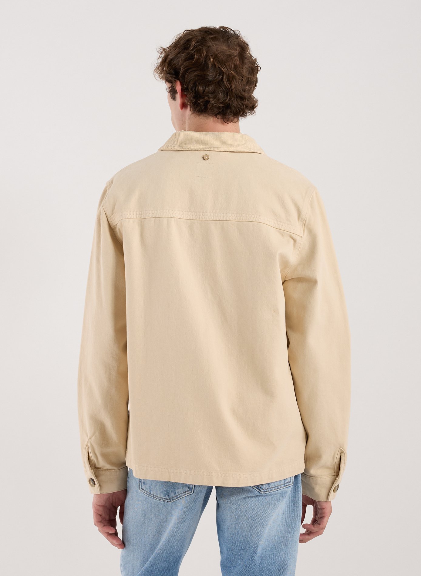 Lightweight classic collar cotton jacket FAGUO Beige