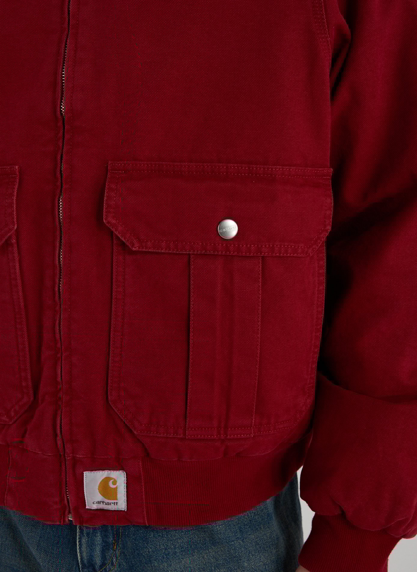 Stanton Scarlet cotton denim jacket CARHARTT WIP Red