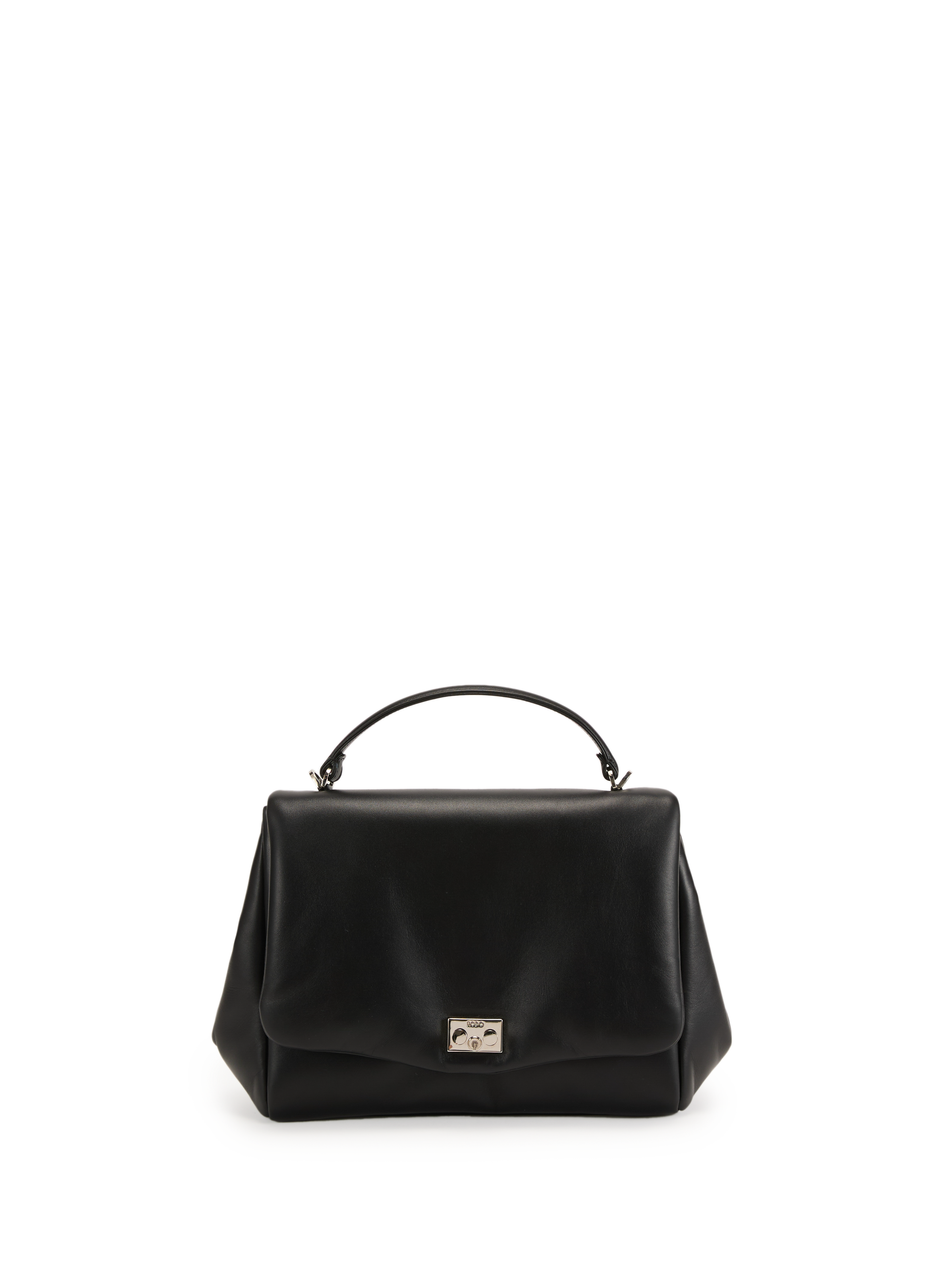 RODO Sac à main uni en cuir Noir