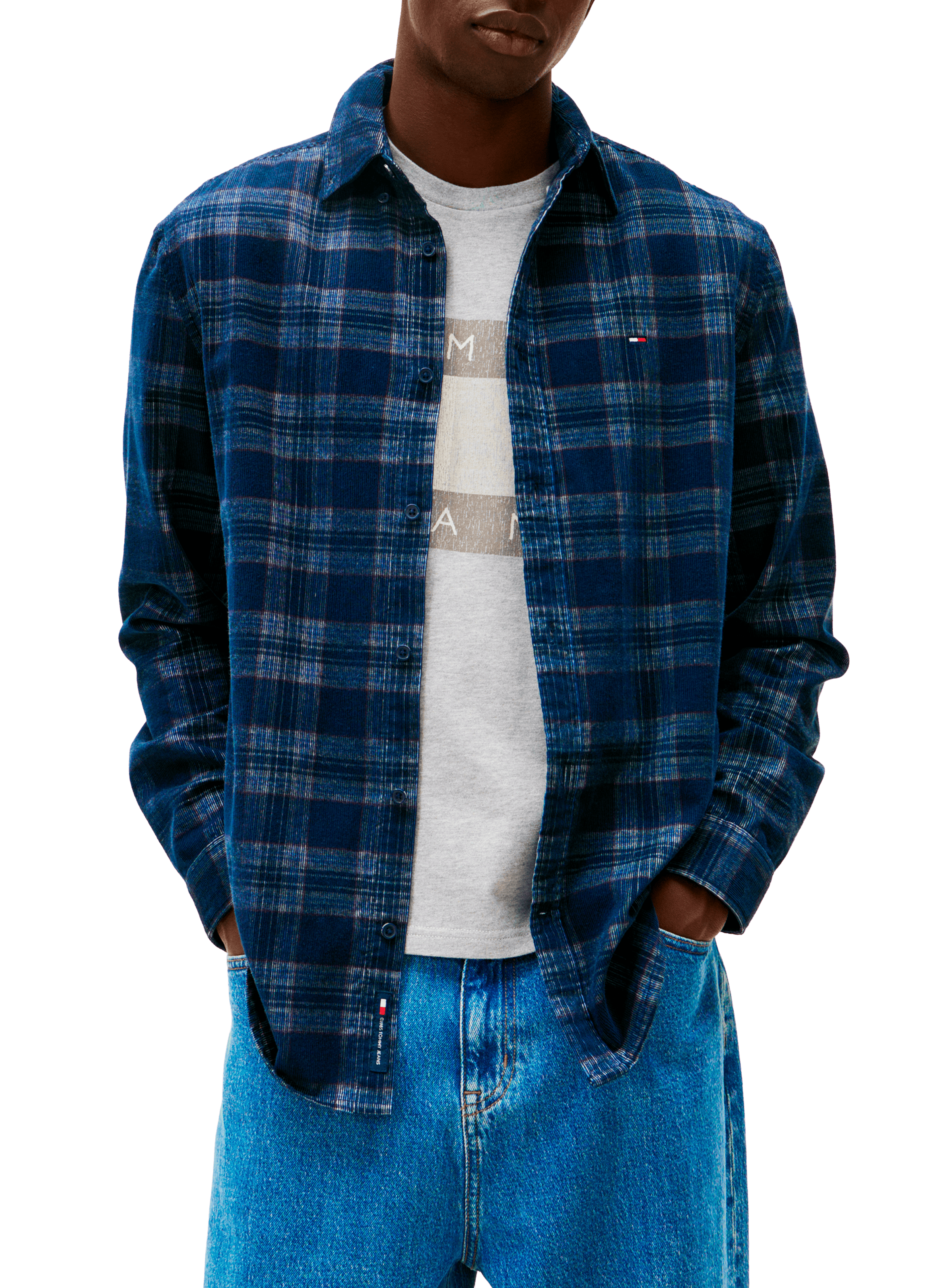 Check cotton Shirt TOMMY HILFIGER Blue