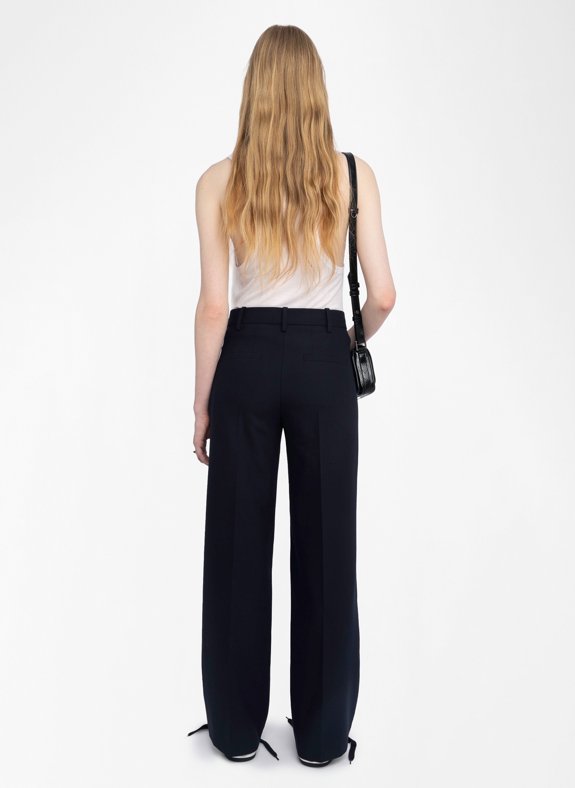 Pantalon large avec strass panol ZADIG&VOLTAIRE Bleu