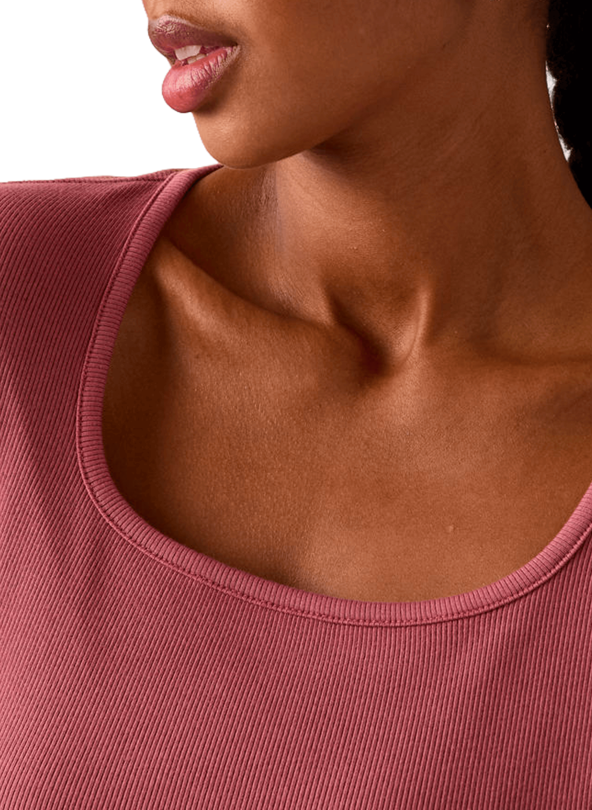 T-shirt droit manches longues en coton mélangé LEVI'S Rouge