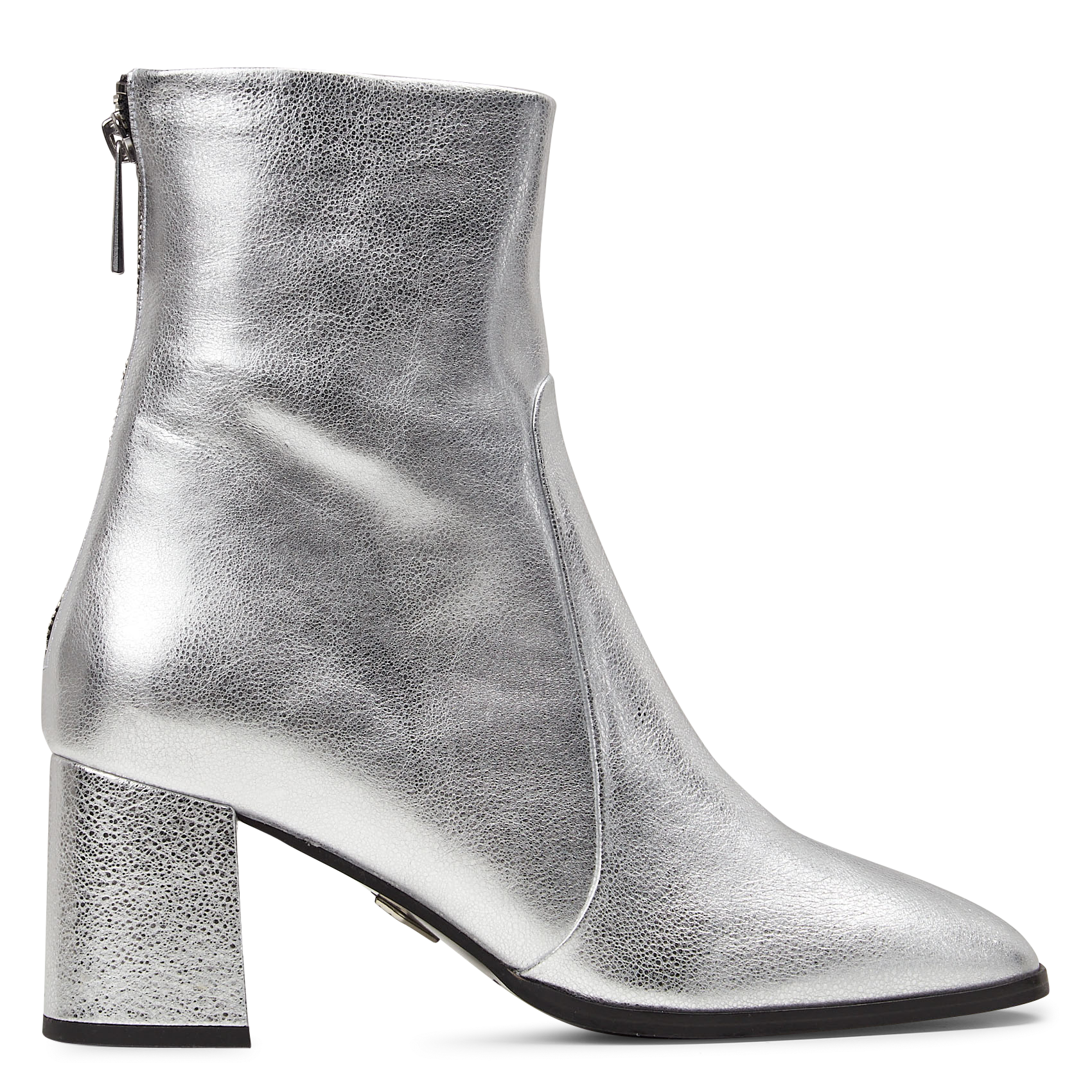 Bottines en cuir IKKS Argent
