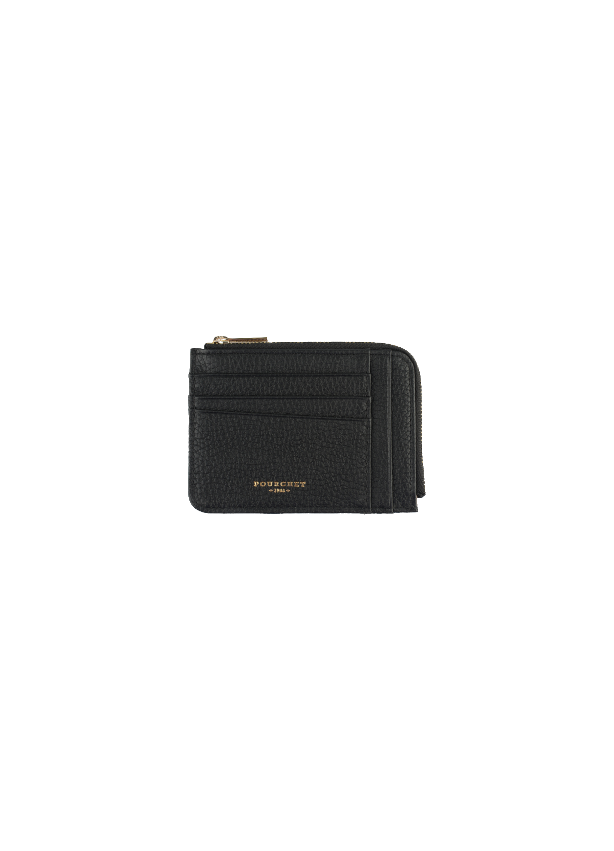 Club  porte monnaie/carte plat beige  Noir