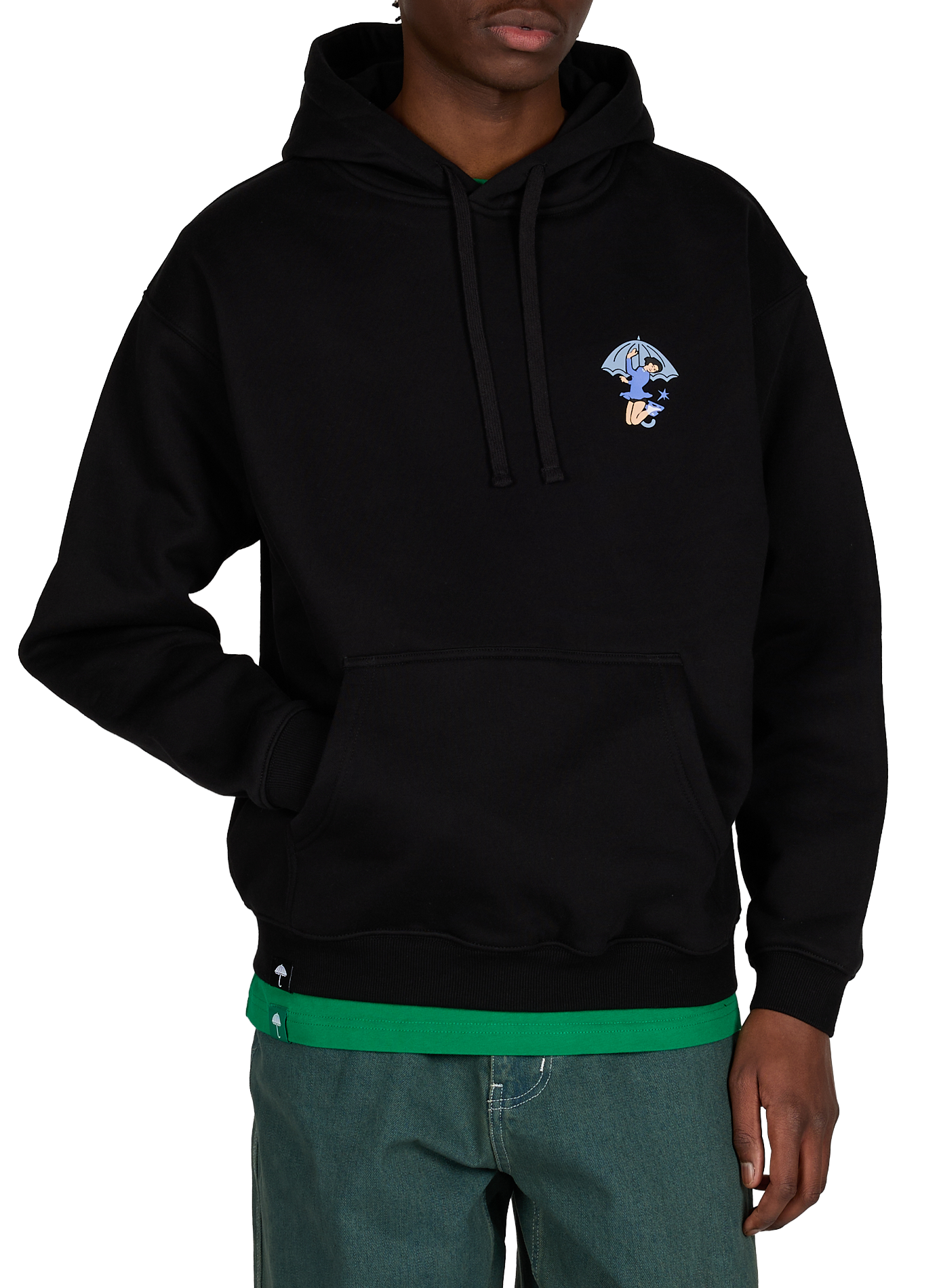 Hoodie en coton mélangé HELAS CAPS Noir