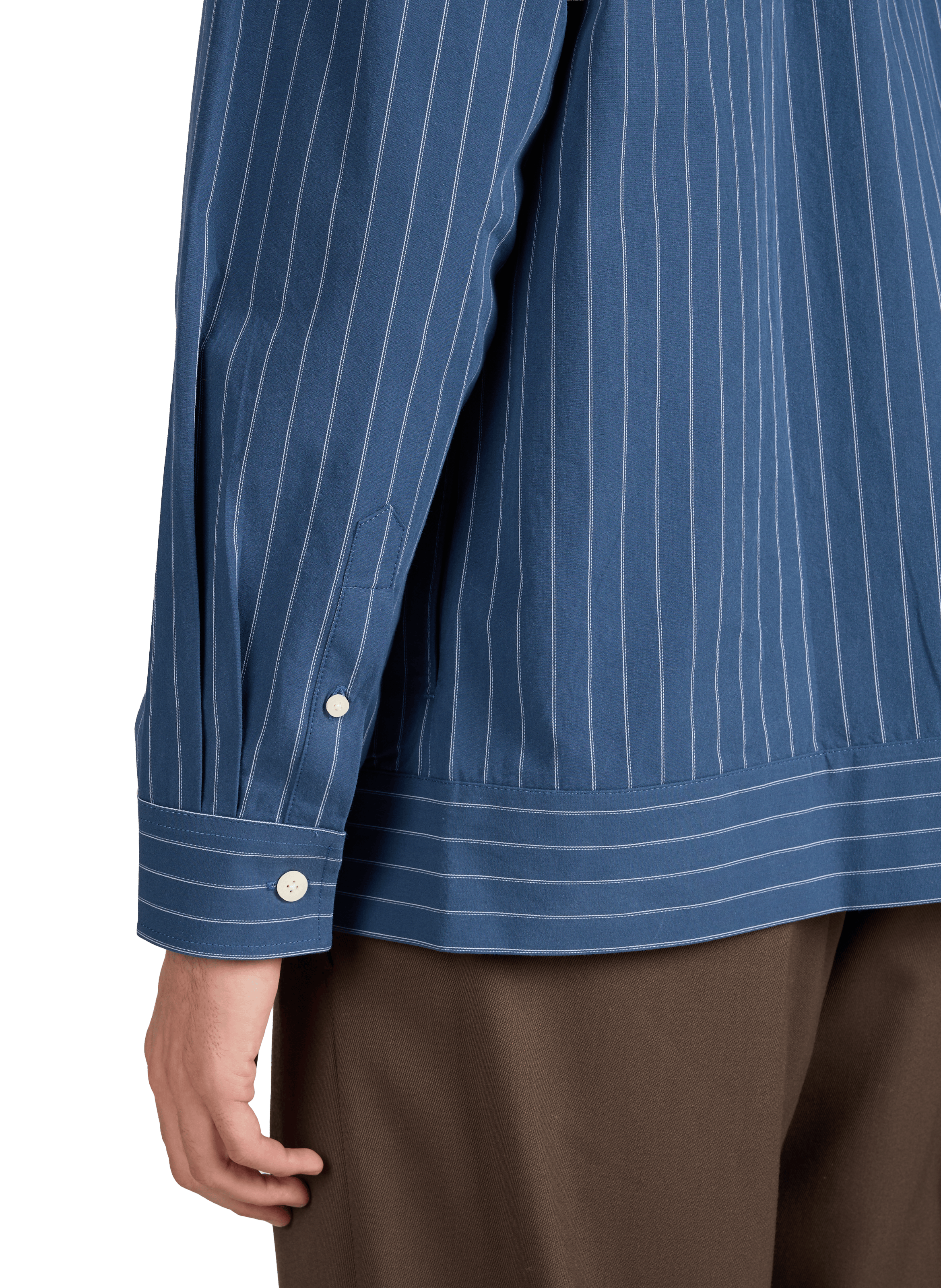 Striped cotton Shirt NN.07 Blue