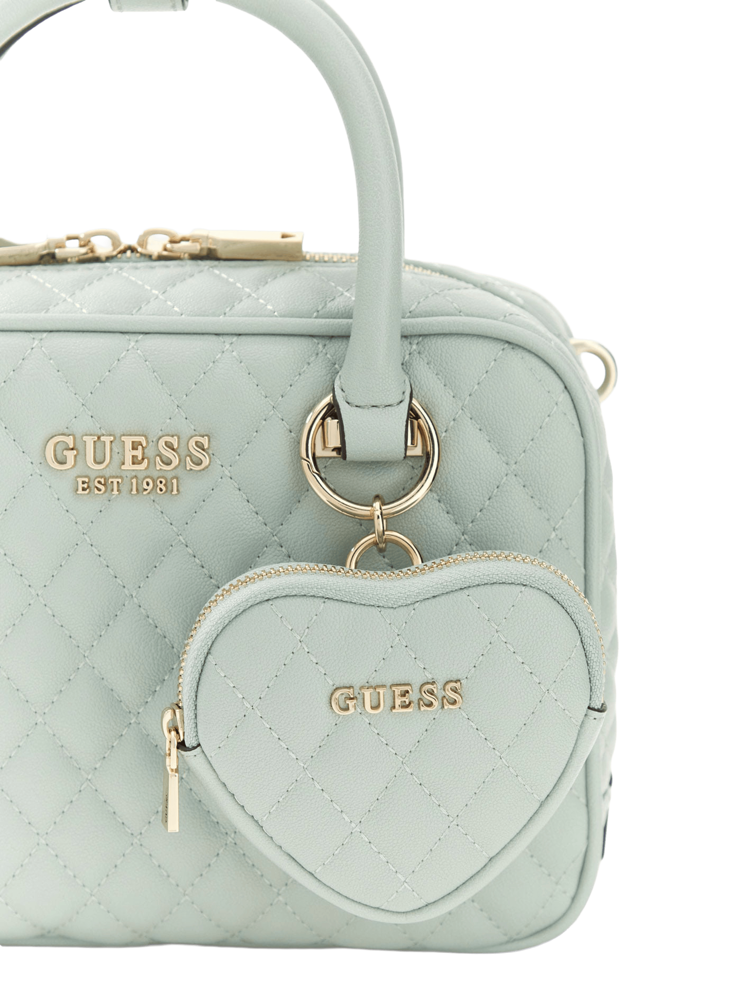 Sac Atabey matelassé avec pochette coeur GUESS Vert