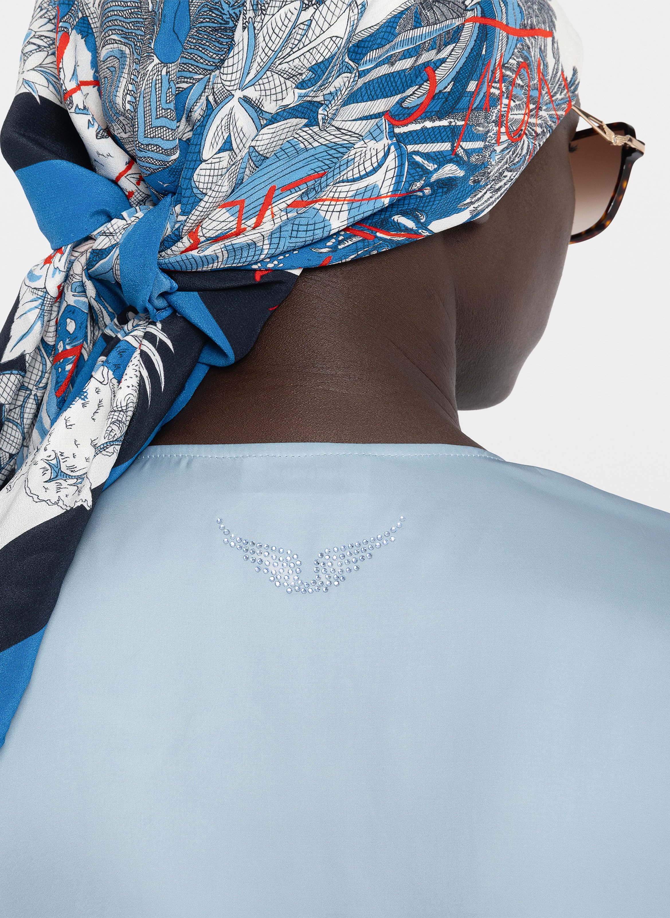 Robe midi portefeuille satinée reforme ZADIG&VOLTAIRE Bleu