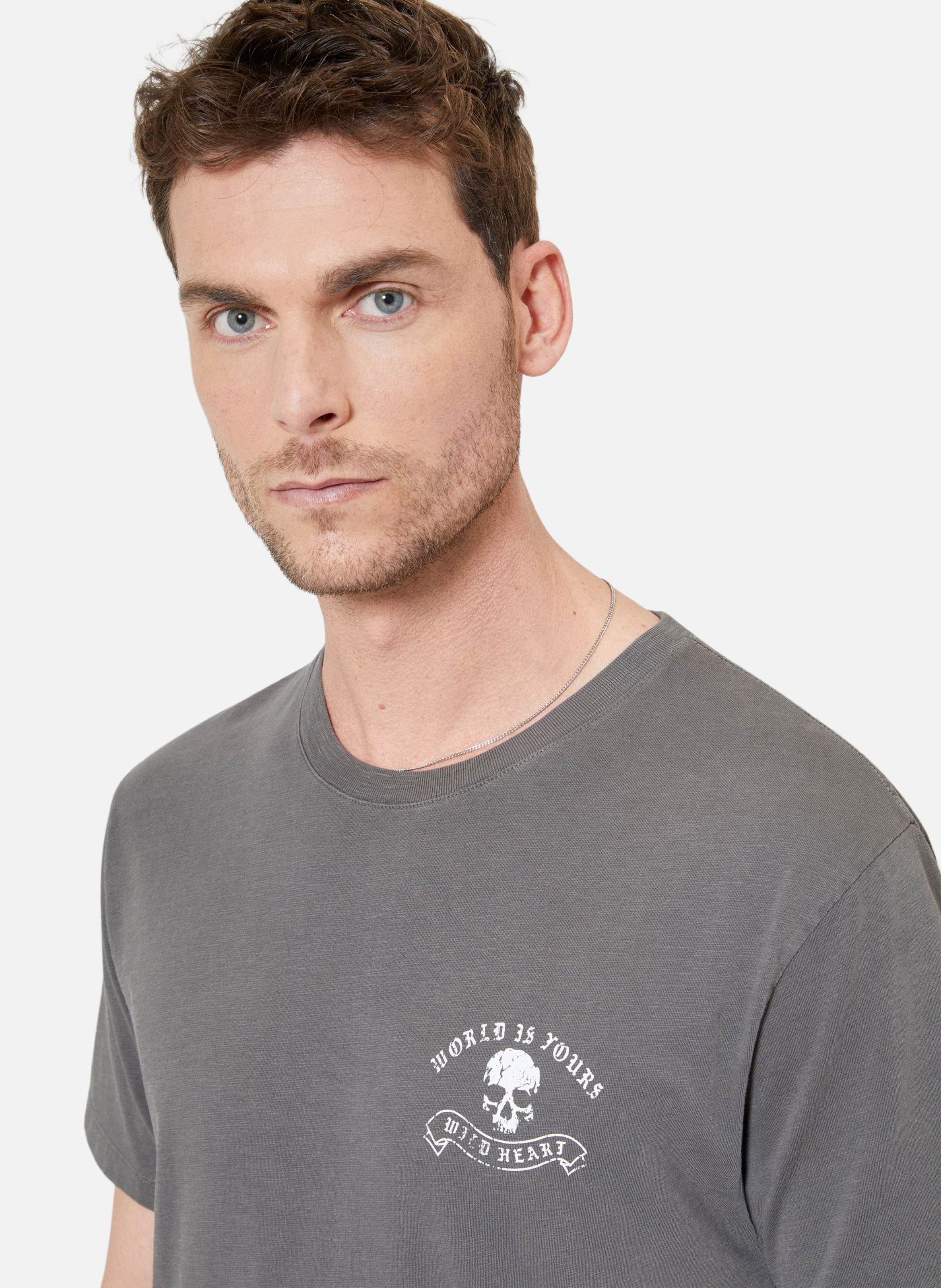 T-shirt avec sérigraphie skull THE KOOPLES Gris