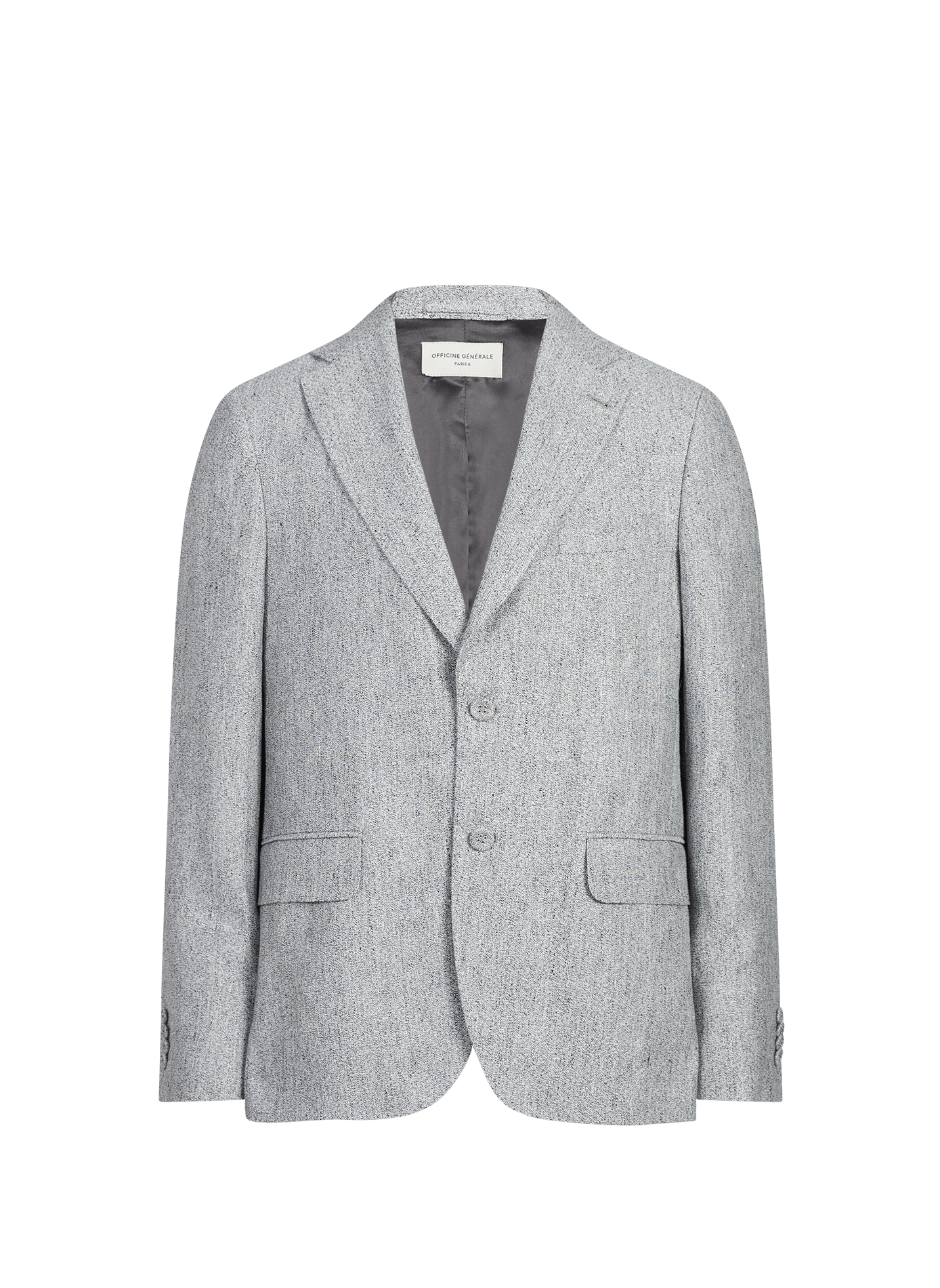 Veste de tailleur droite boutonnée OFFICINE GENERALE Gris