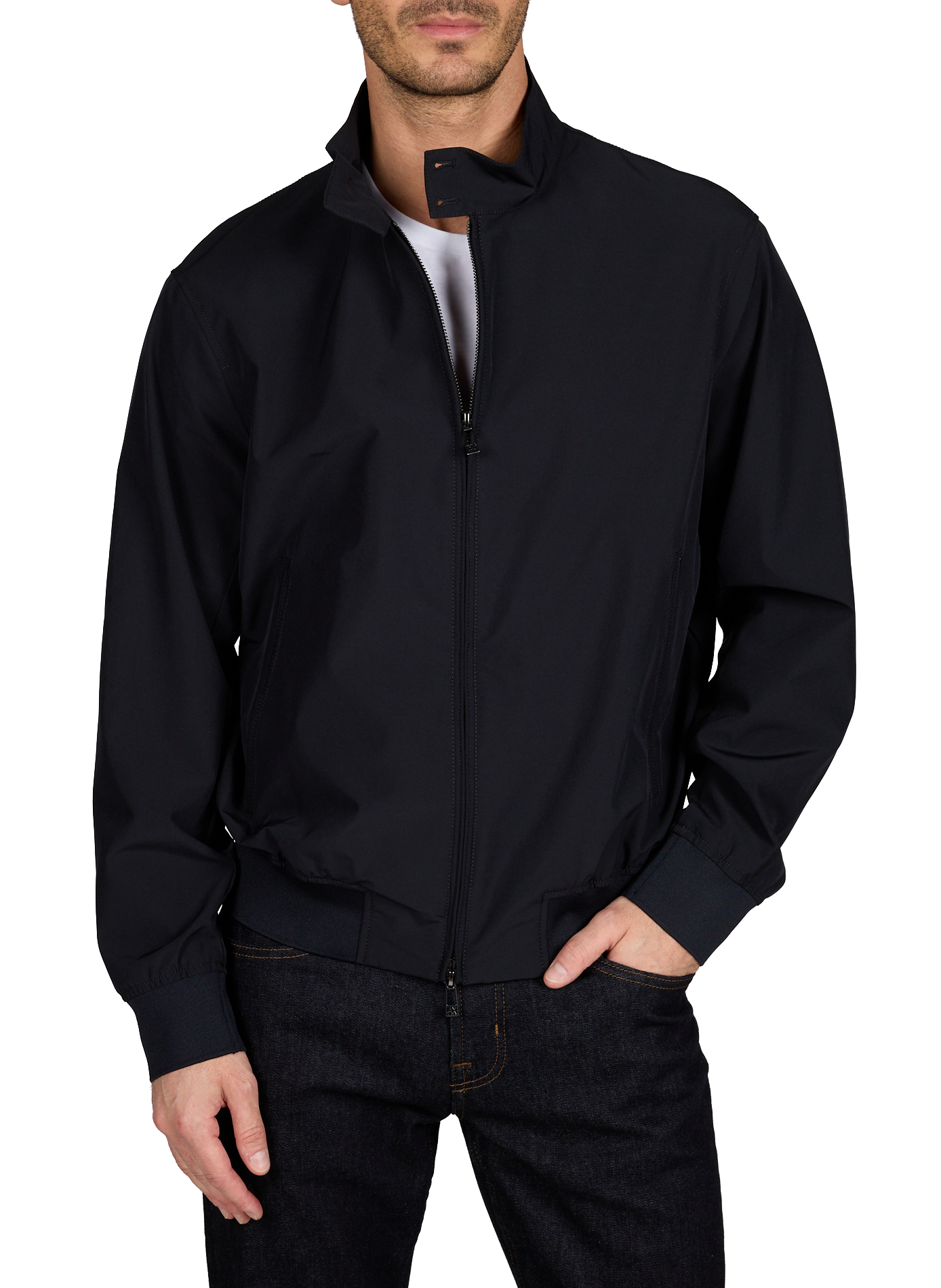 Blouson droit à col montant ARMANI EXCHANGE Bleu