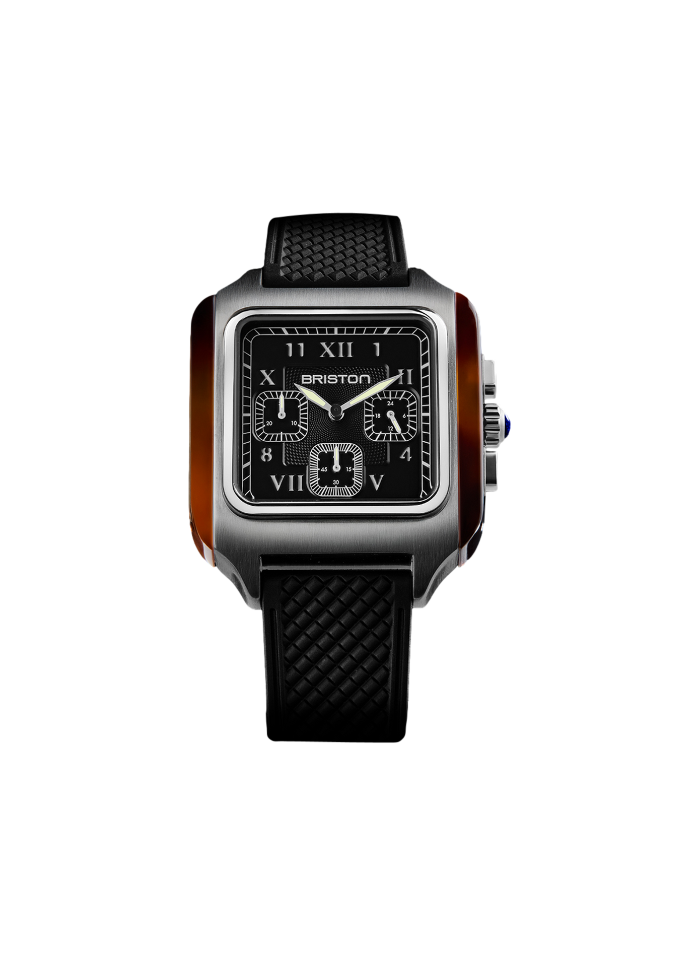 Montre Streamliner Kennedy en caoutchouc BRISTON Noir