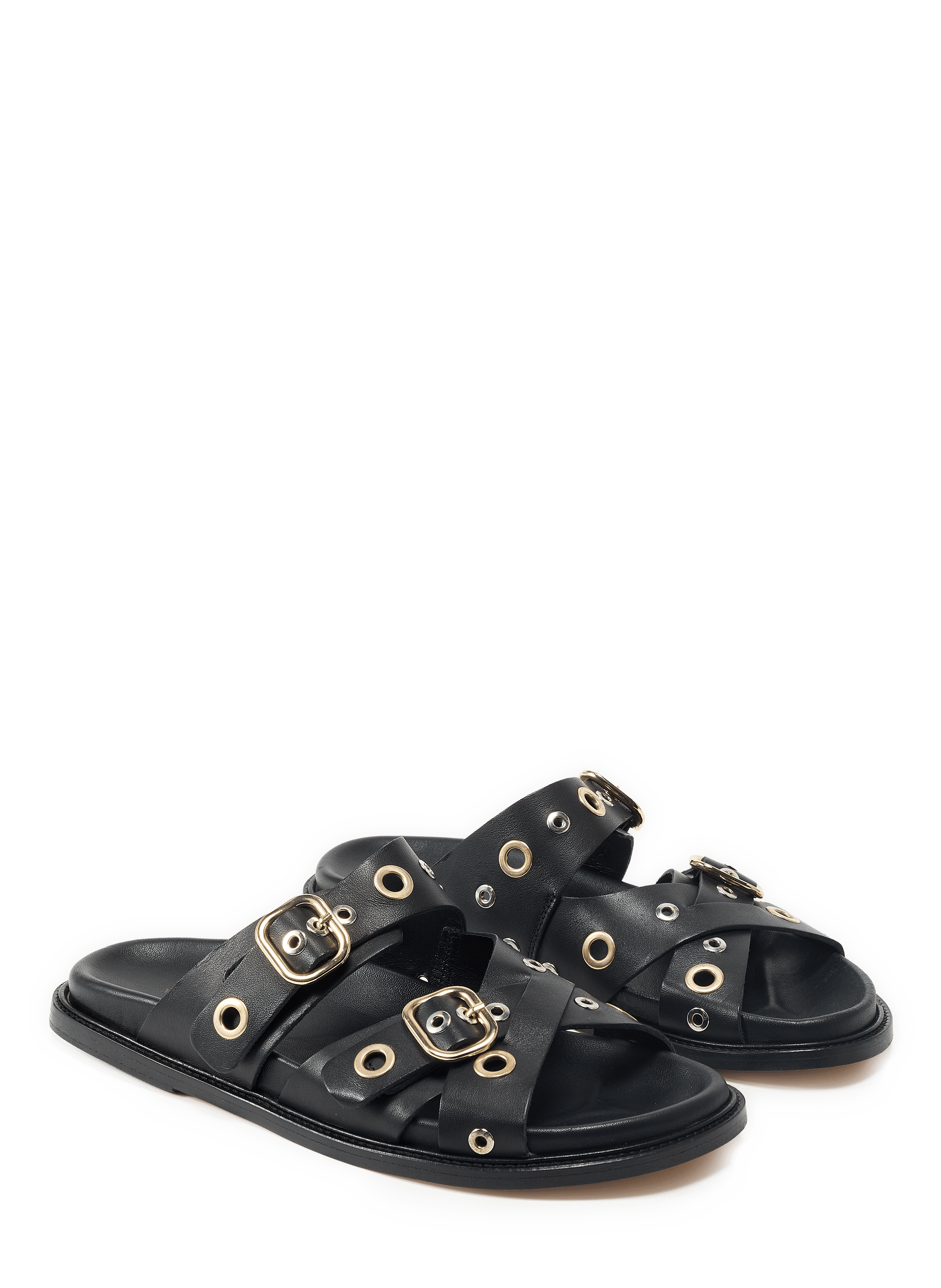 Sandales Karine en cuir MAISON TOUFET Noir