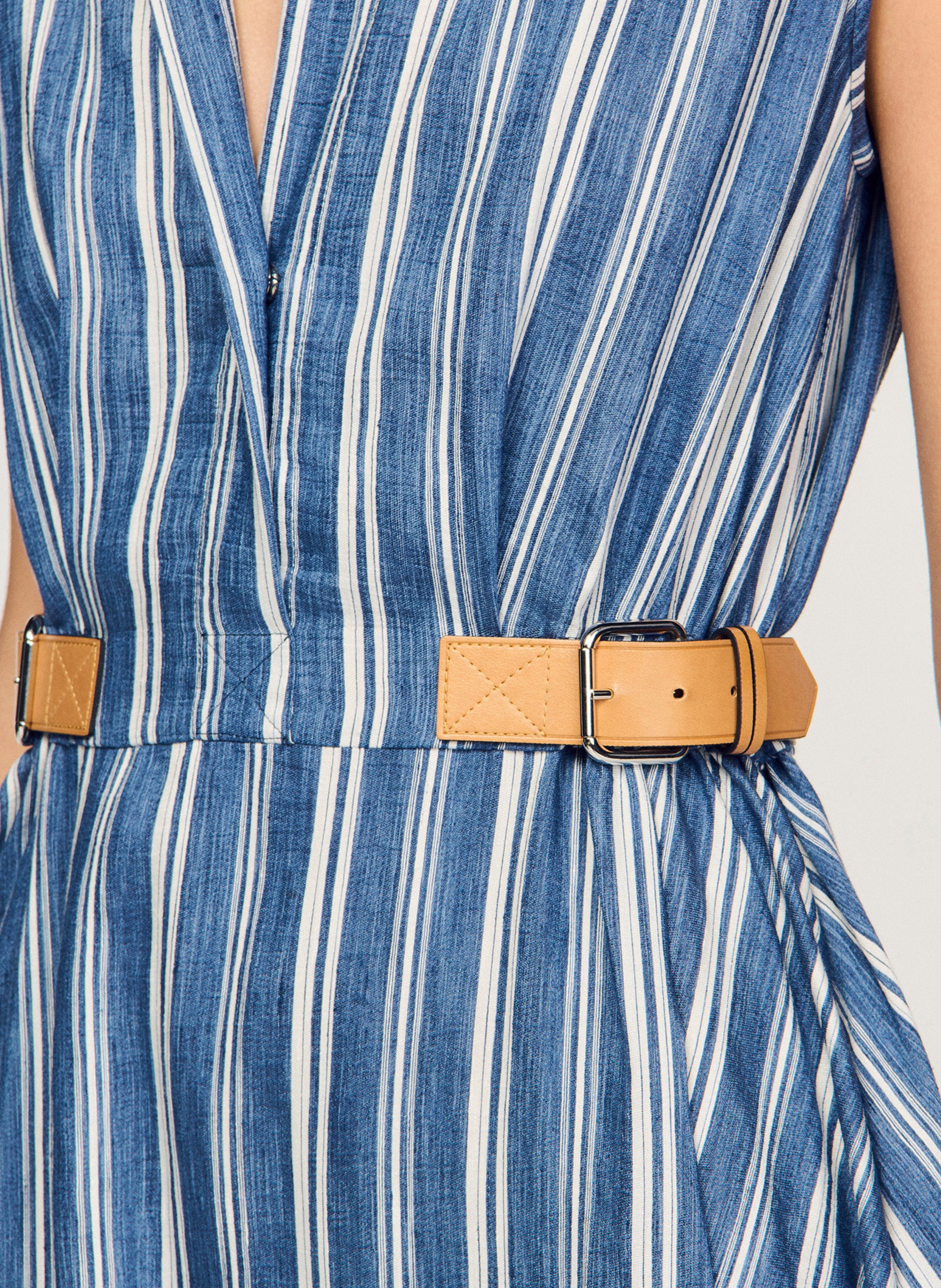 Robe longue cintrée SANDRO Bleu