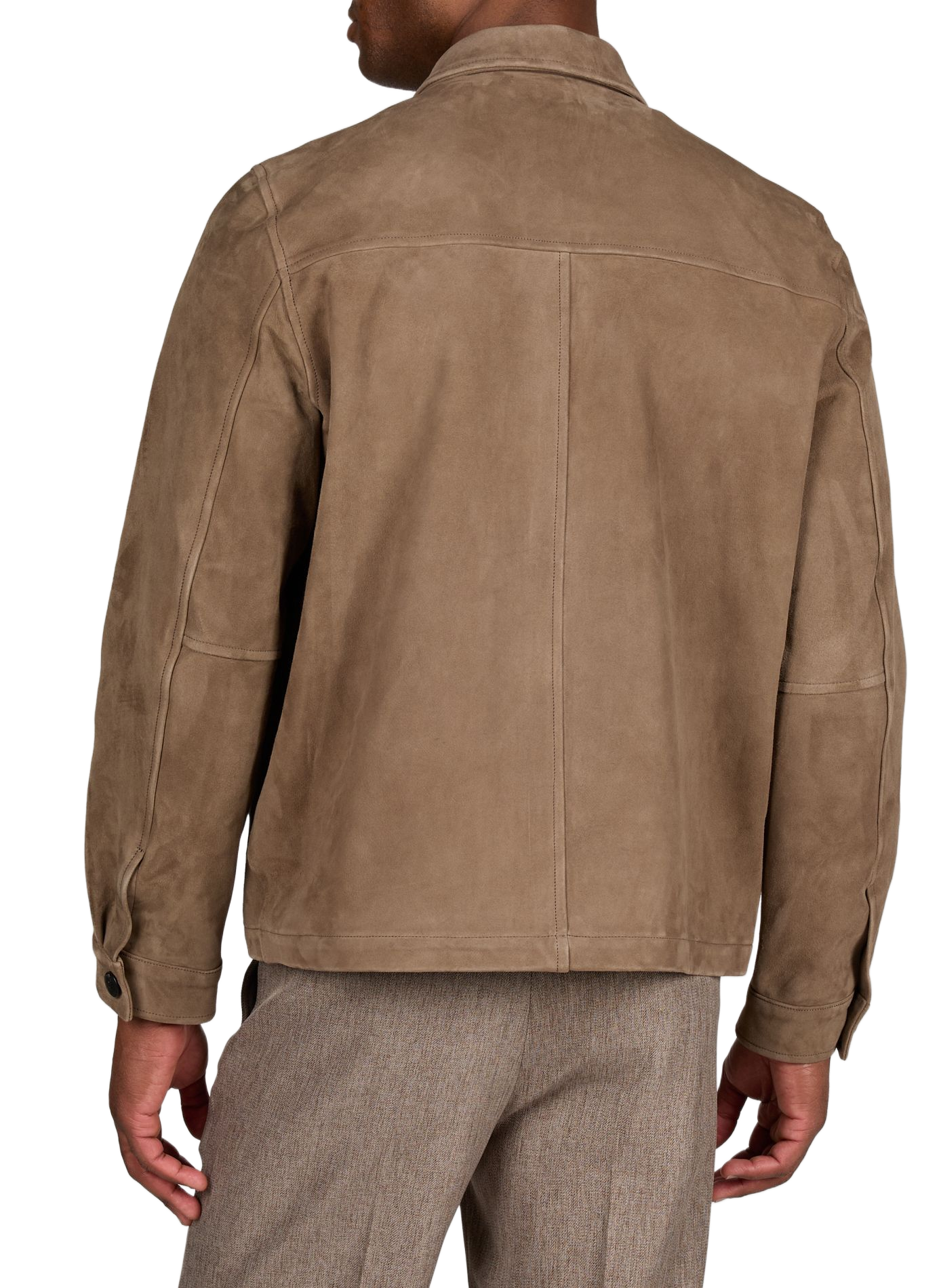 Veste droite en cuir de vache SUNSPEL Marron