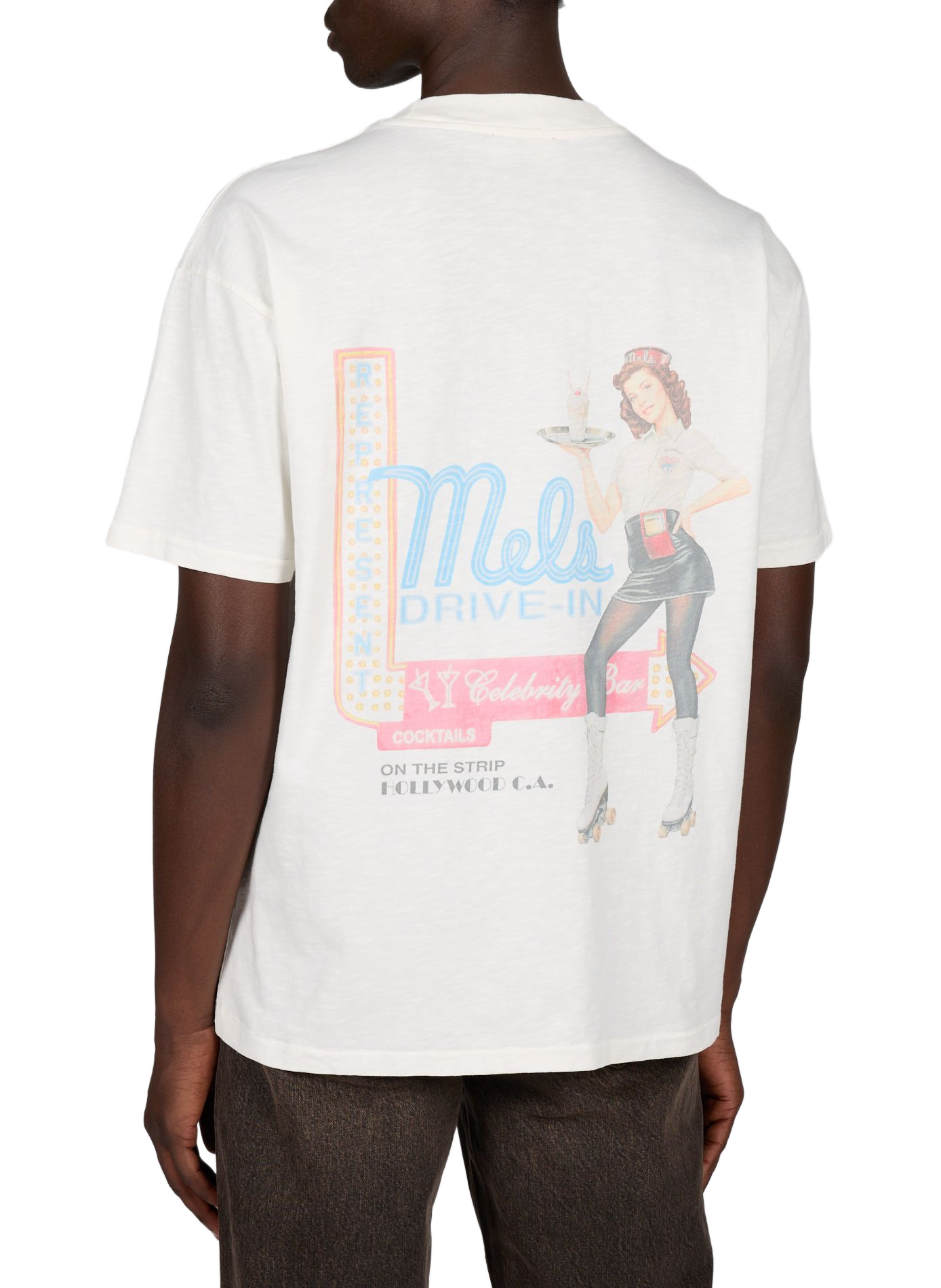 Biker-style cotton t-shirt REPRESENT White