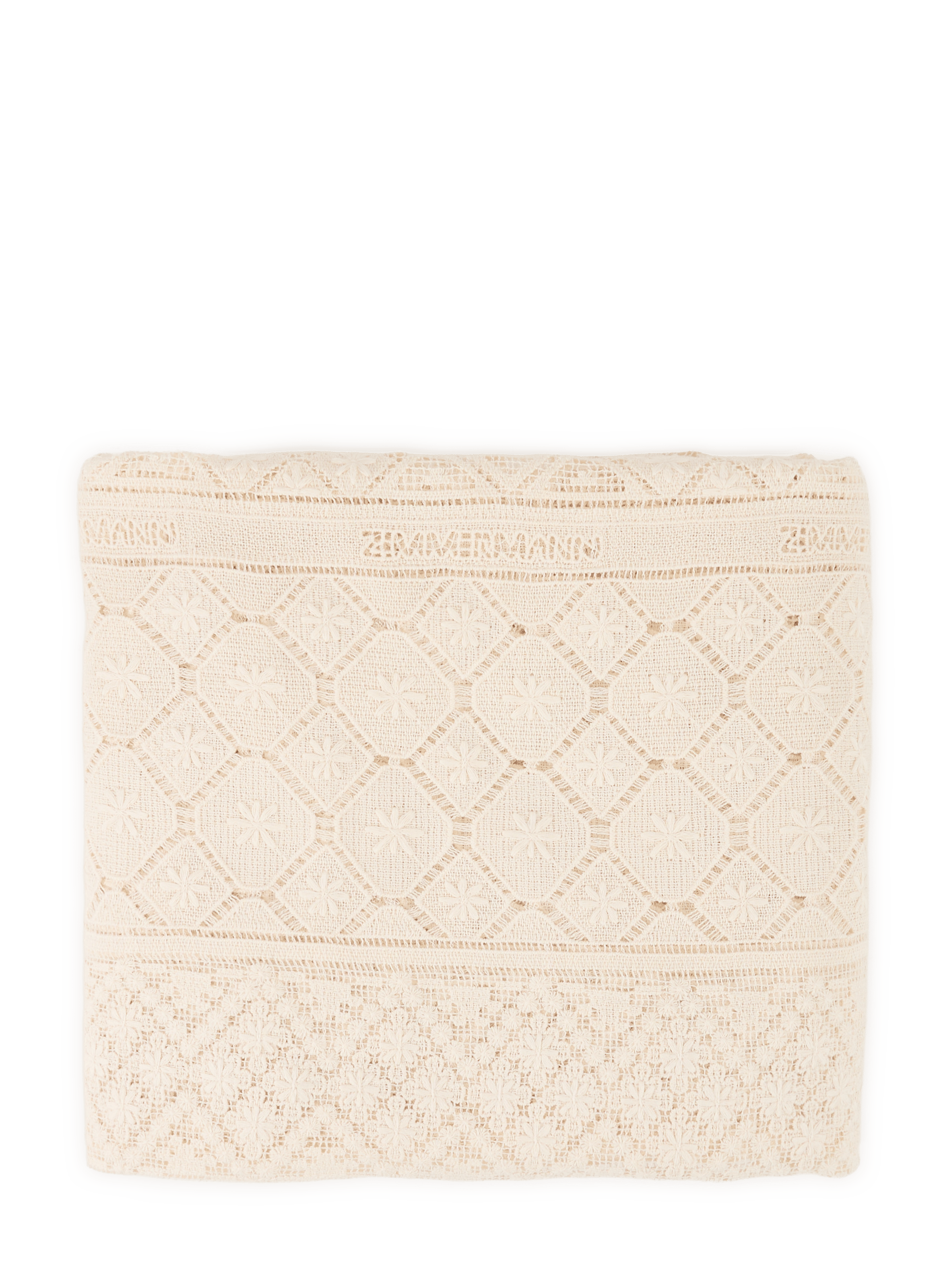 Paréo tissé en coton ZIMMERMANN Blanc